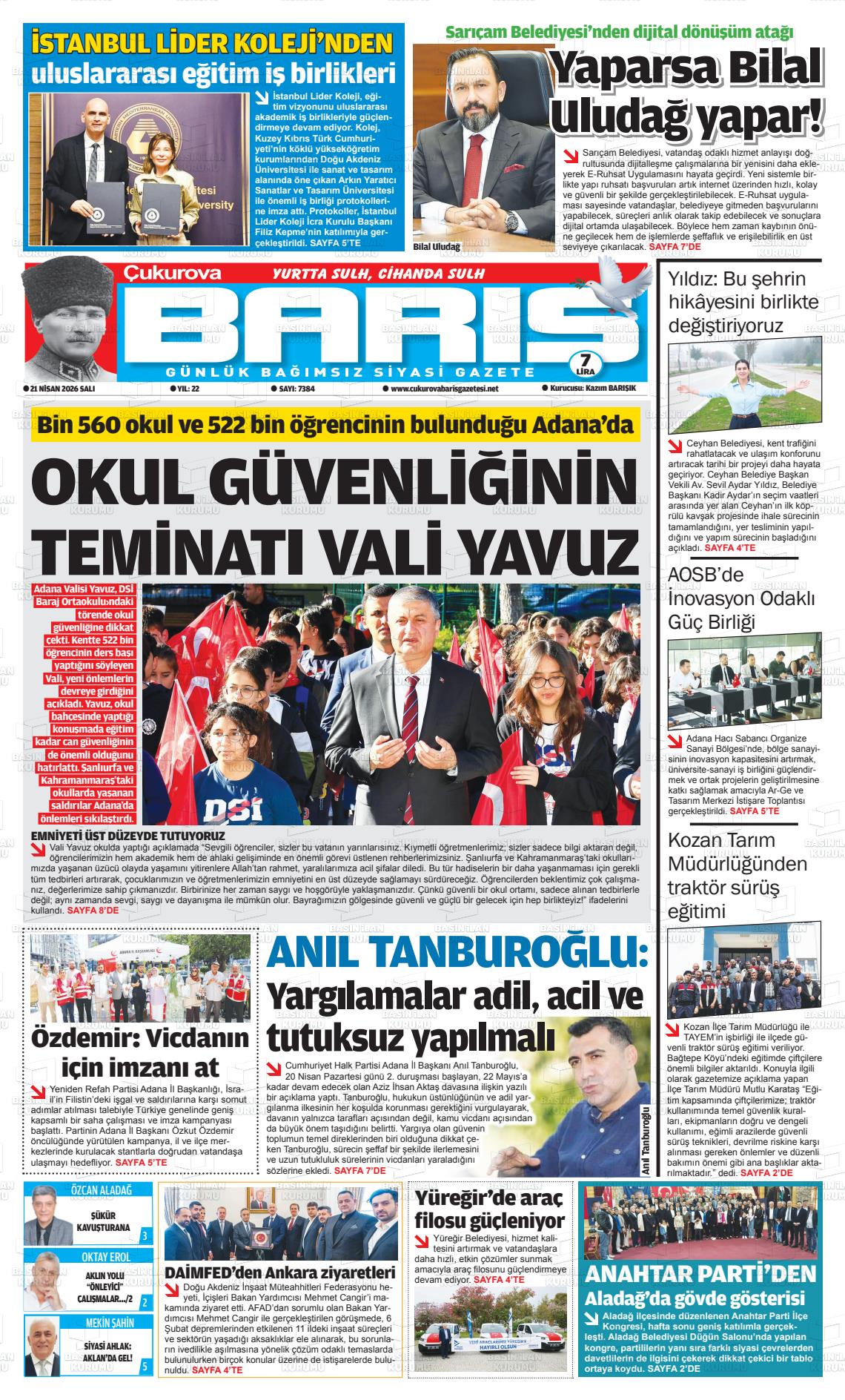 Adana Cukurovabaris 21.04.2026