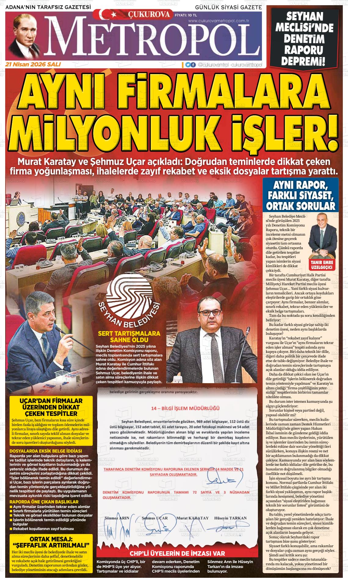 Adana Cukurovametropol 21.04.2026