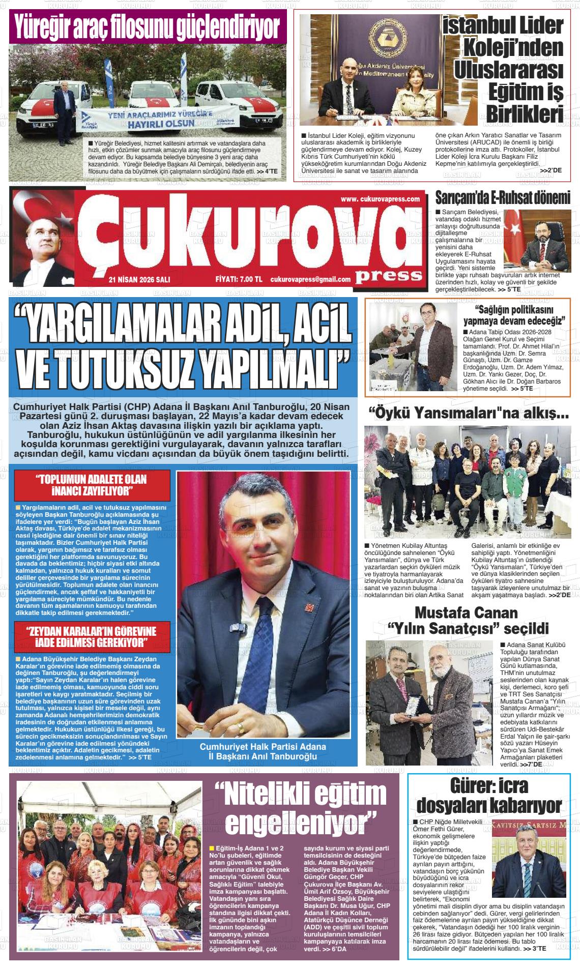 Adana Cukurovapress 21.04.2026