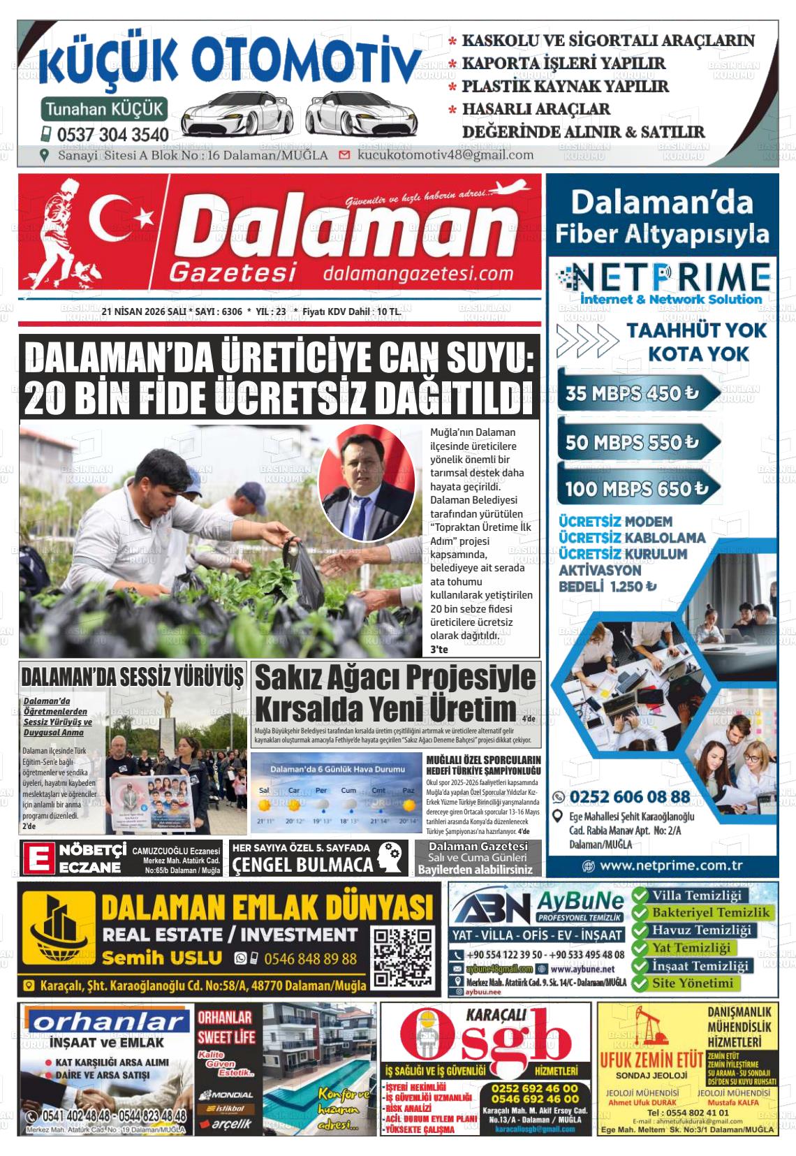Mugla Dalaman 21.04.2026