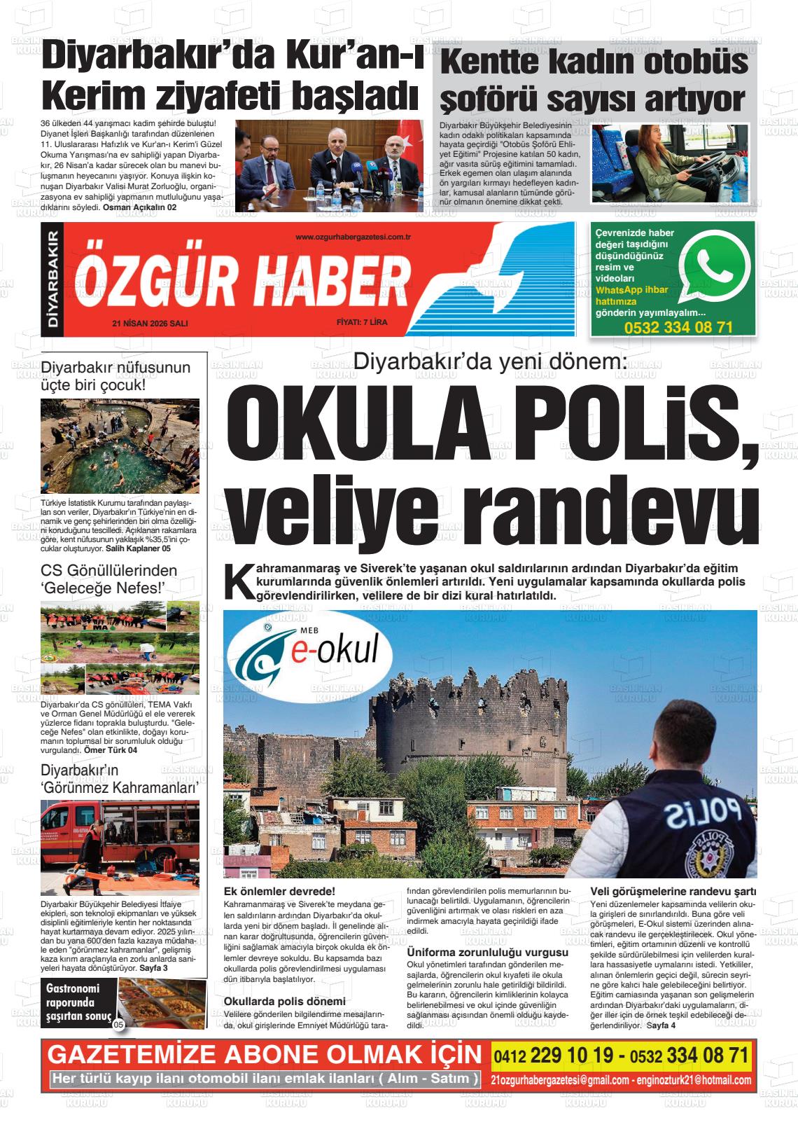 Diyarbakir Ozgurhaber 21.04.2026