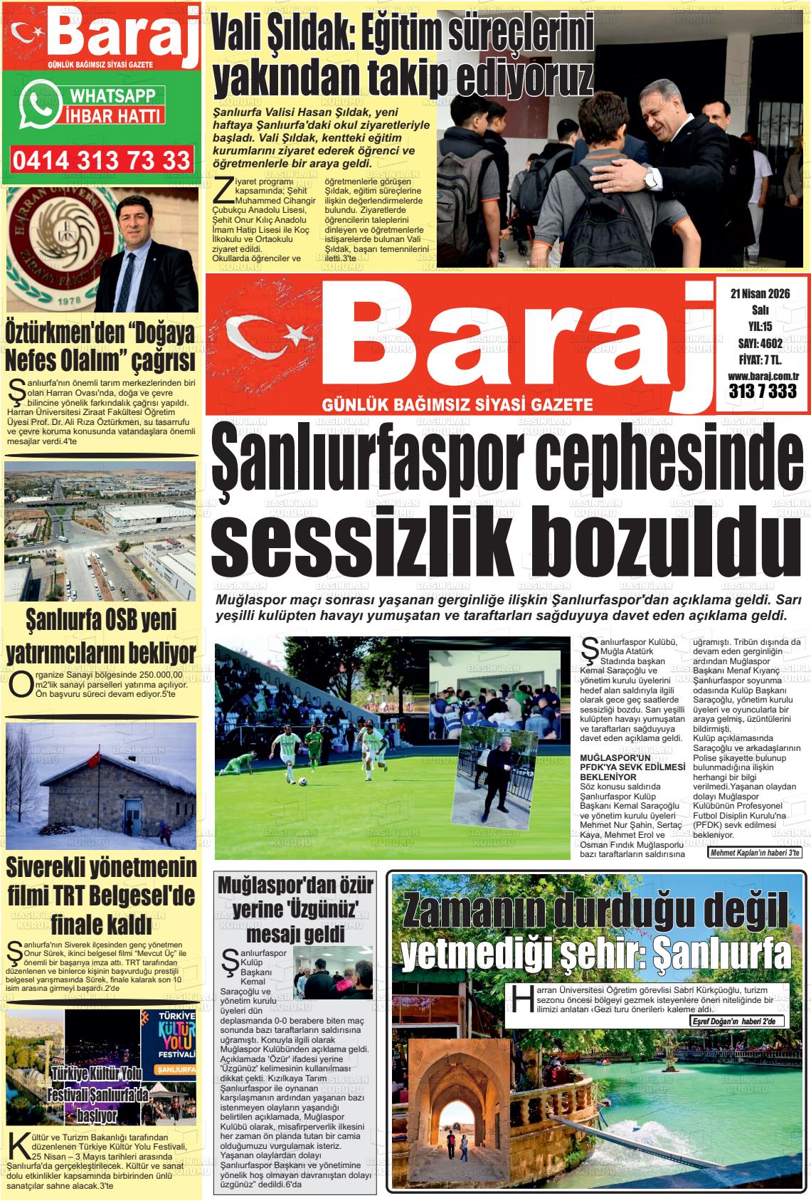 Sanliurfa Dundenbugunesafak 21.04.2026