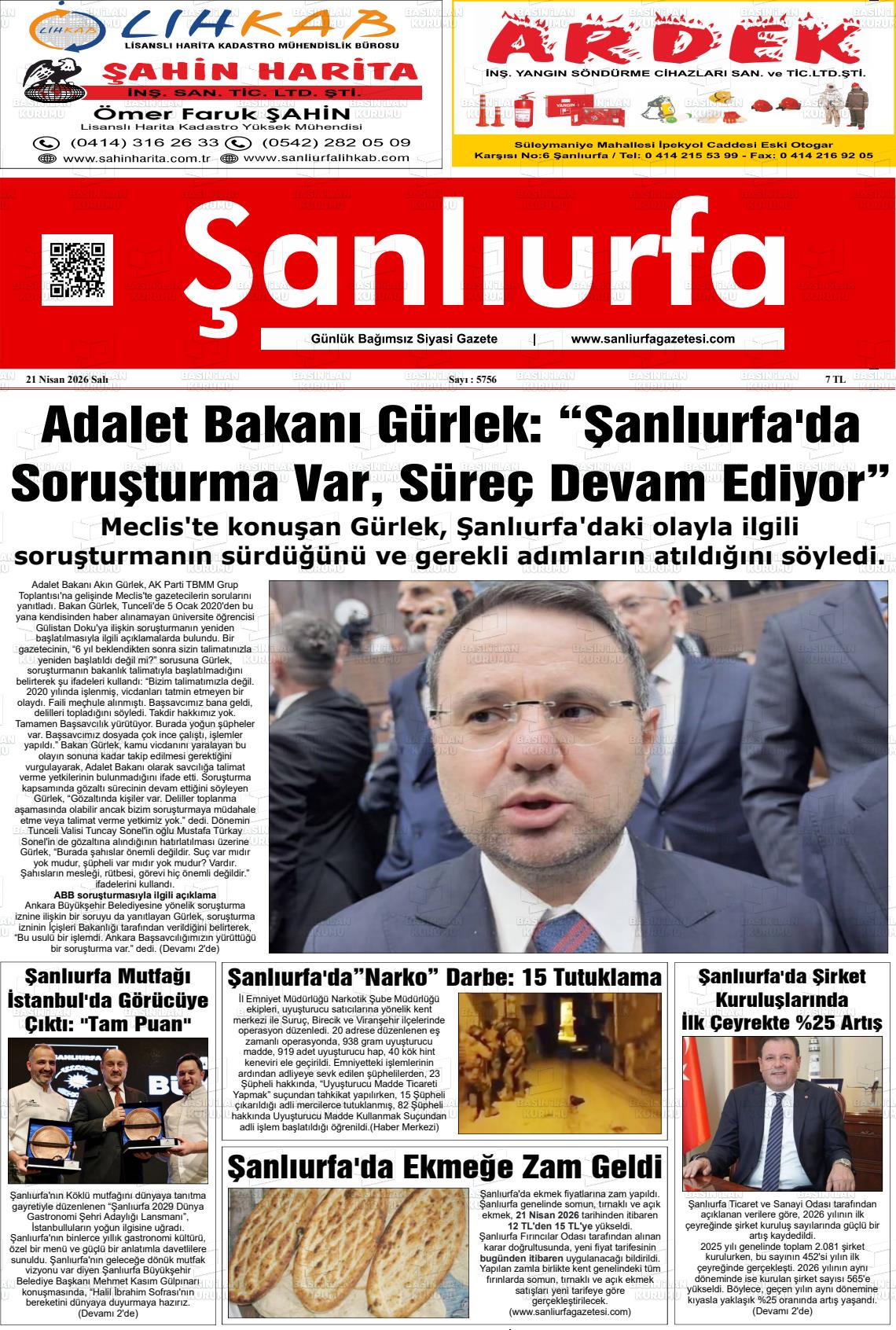 Sanliurfa Dunyadaveturkiyede 21.04.2026