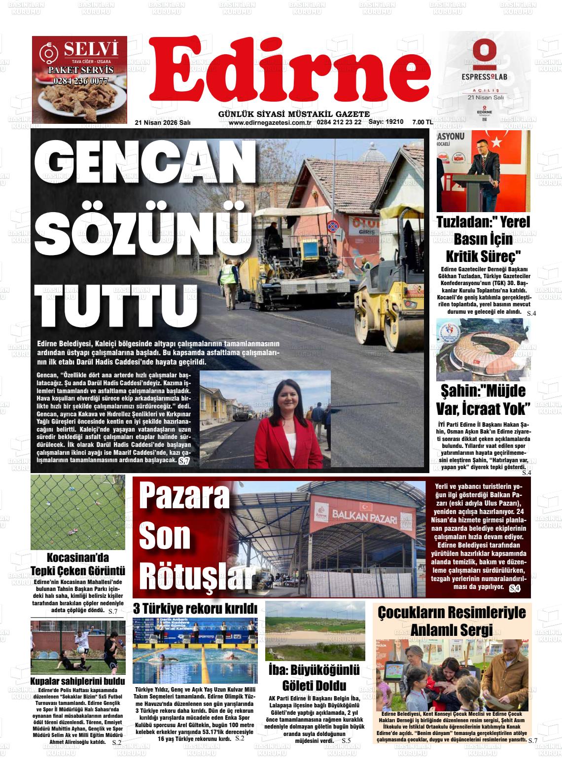 Edirne 21.04.2026