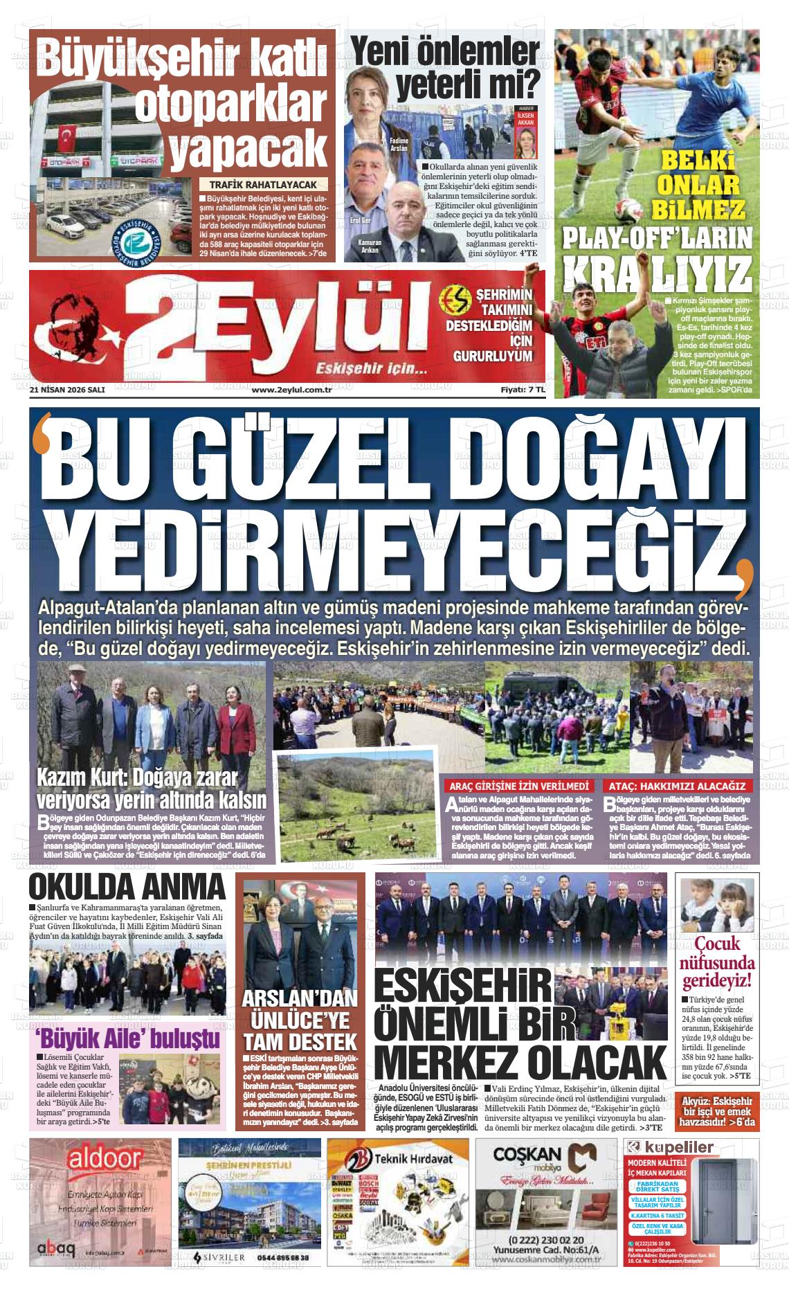 Eskisehir 2 Eylul 21.04.2026