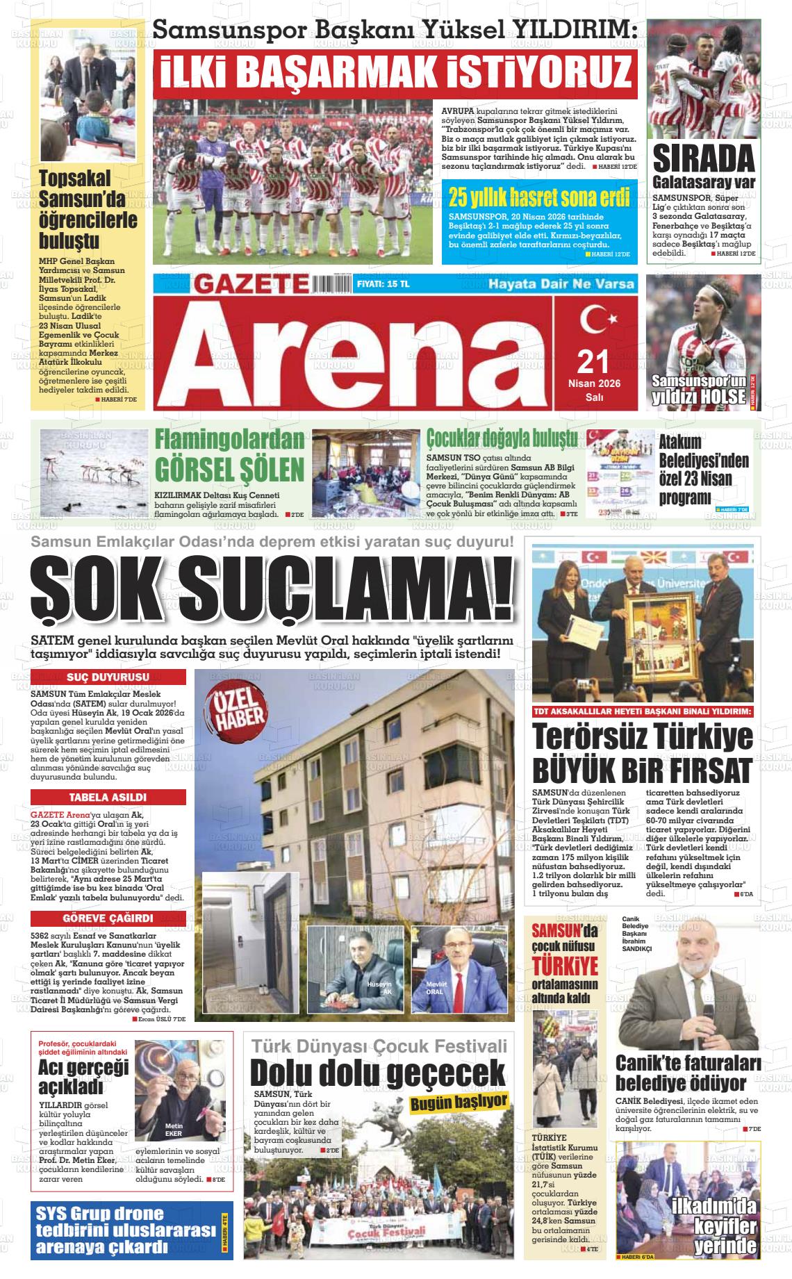 Samsun Gazetearena 21.04.2026