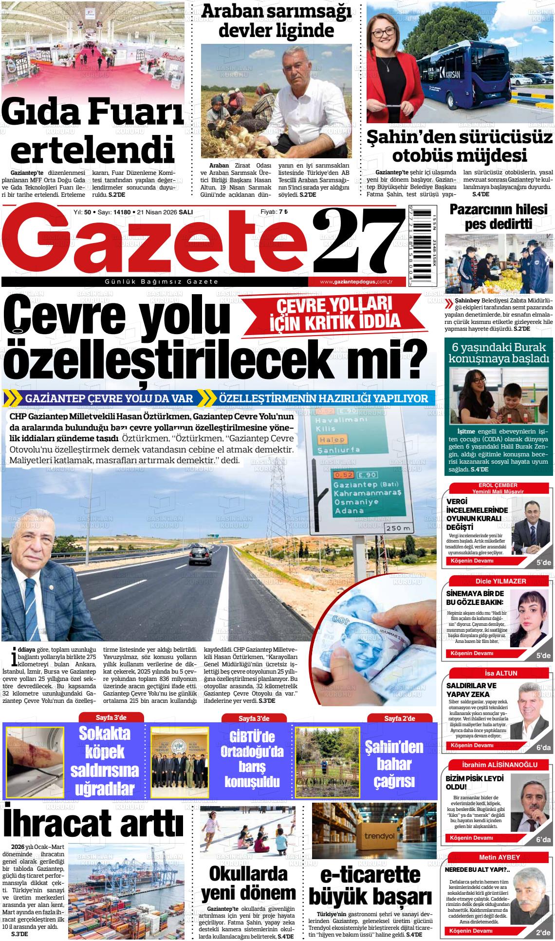 Gaziantep Dogus 21.04.2026