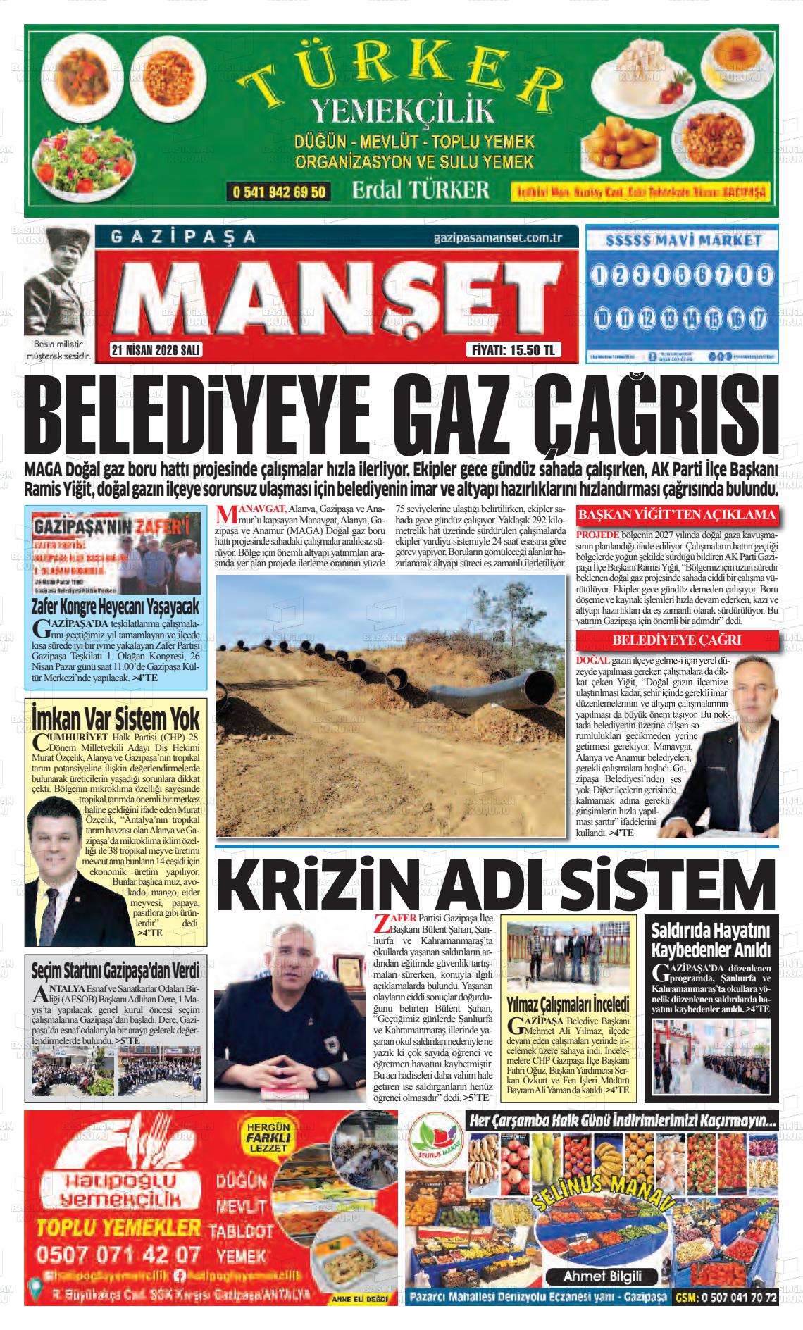 Antalya Gazipasamanset 21.04.2026