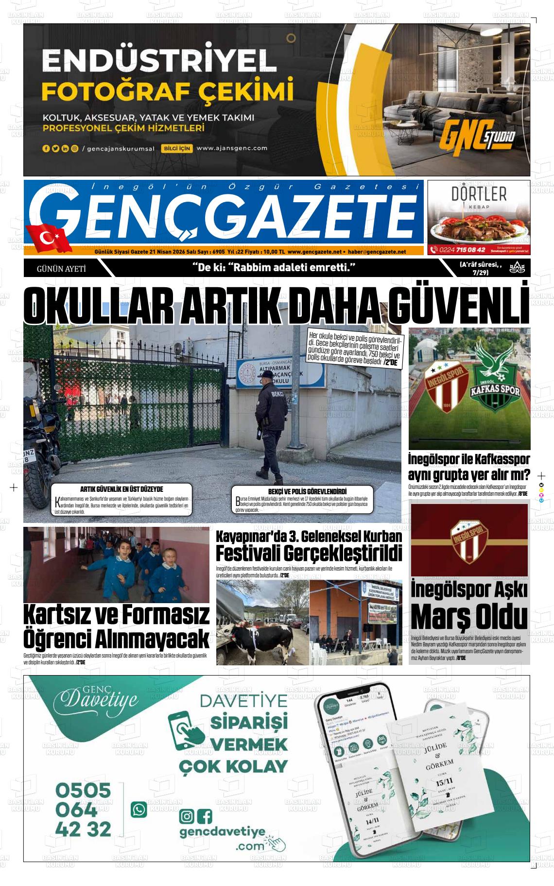 Bursa Gencgazete 21.04.2026