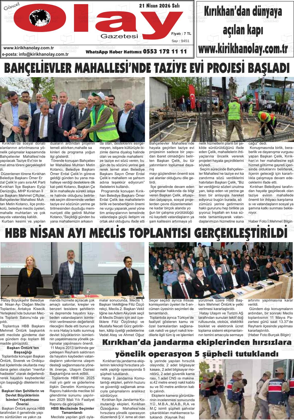 Hatay Guncelolay 21.04.2026