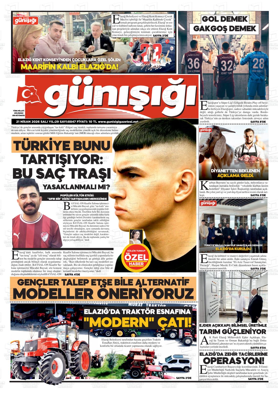 Elazig Gunisigi 21.04.2026
