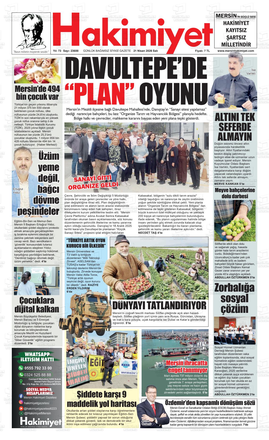 Konya Hakimiyet 21.04.2026