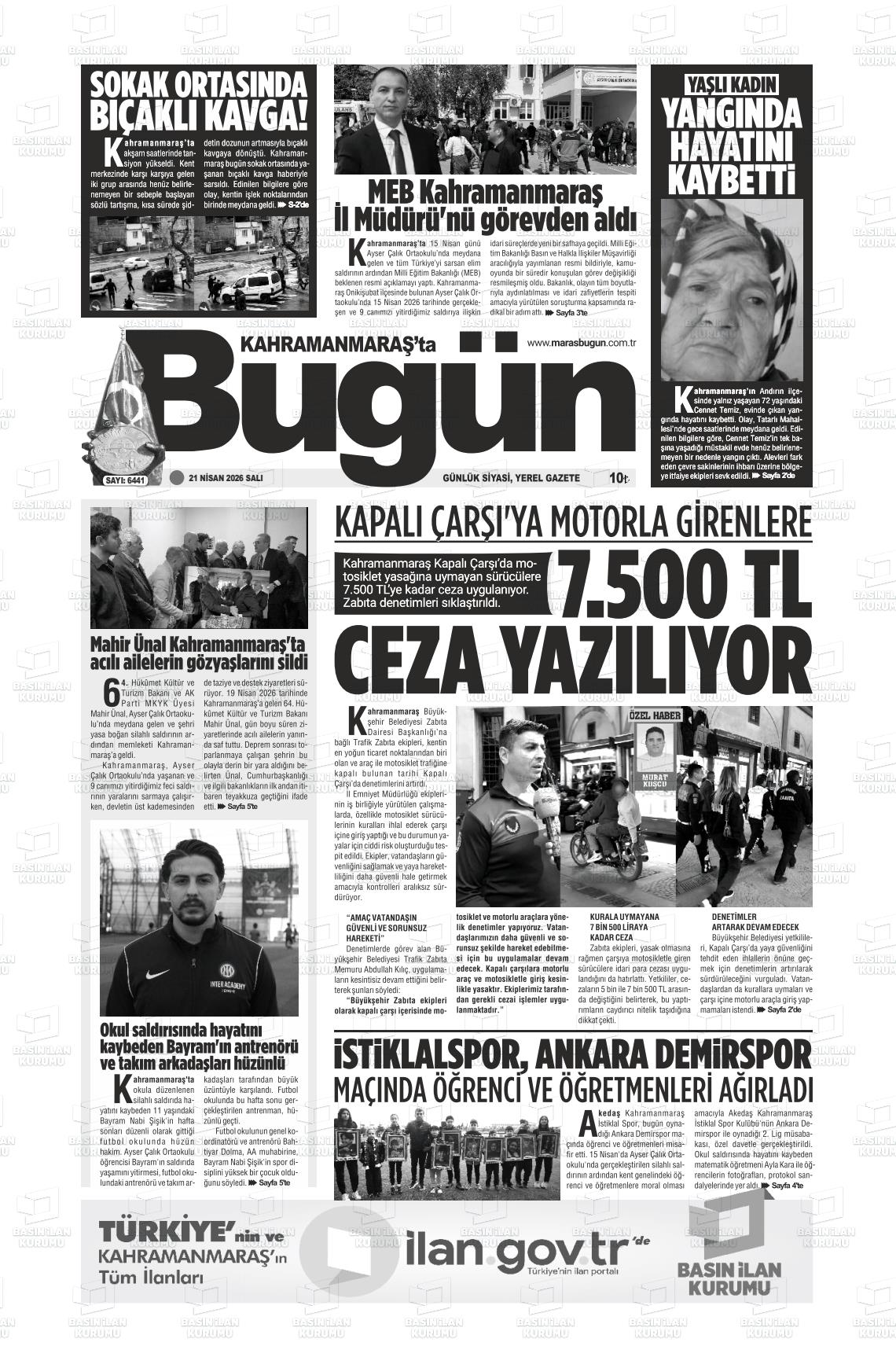 Kahramanmaras Tabugun 21.04.2026