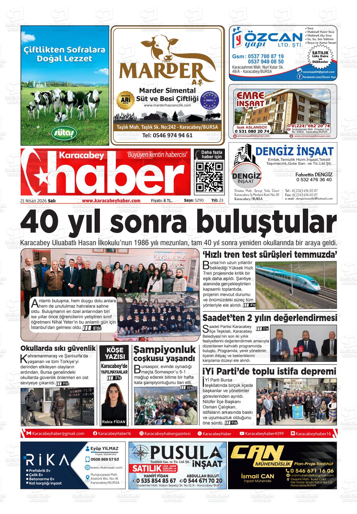 Bursa Karacabeyhaber 21.04.2026