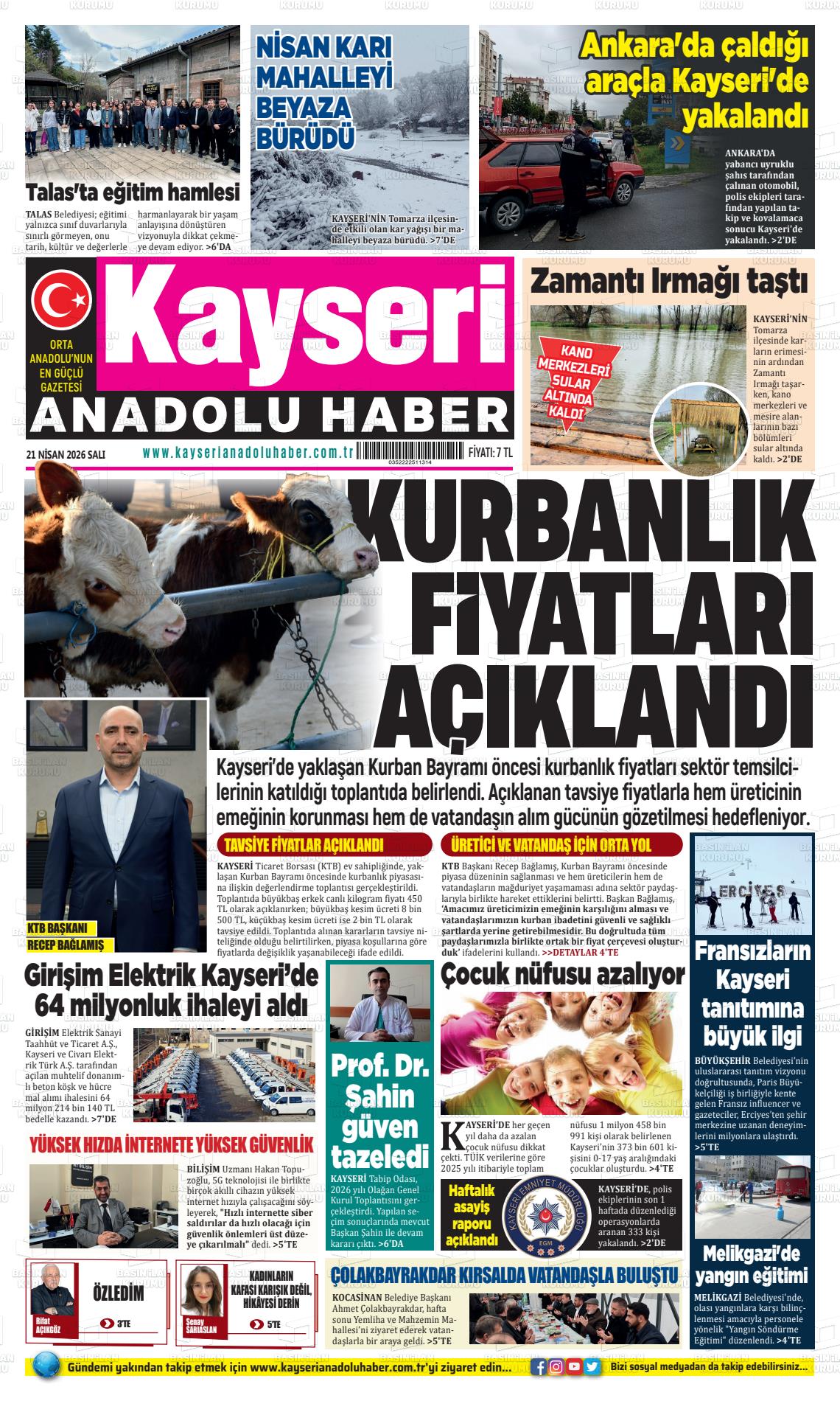 Kayseri Anadoluhaber 21.04.2026
