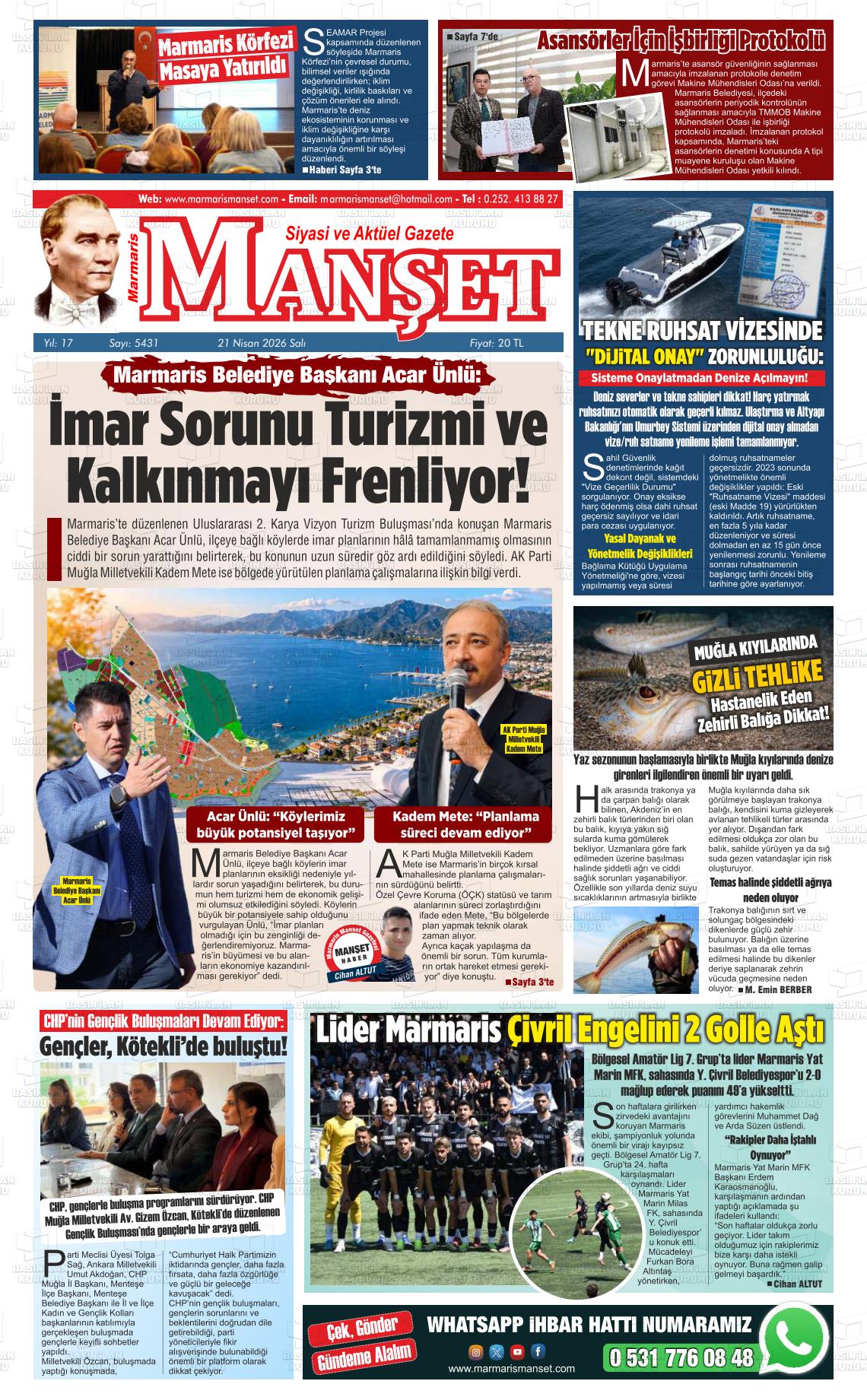 Mugla Manset 21.04.2026