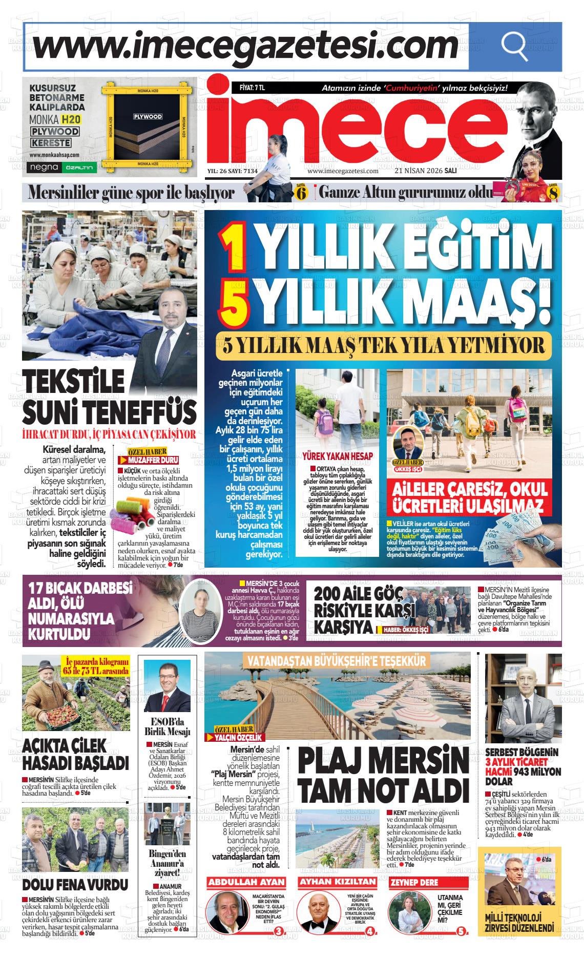 Mersin Imece 21.04.2026