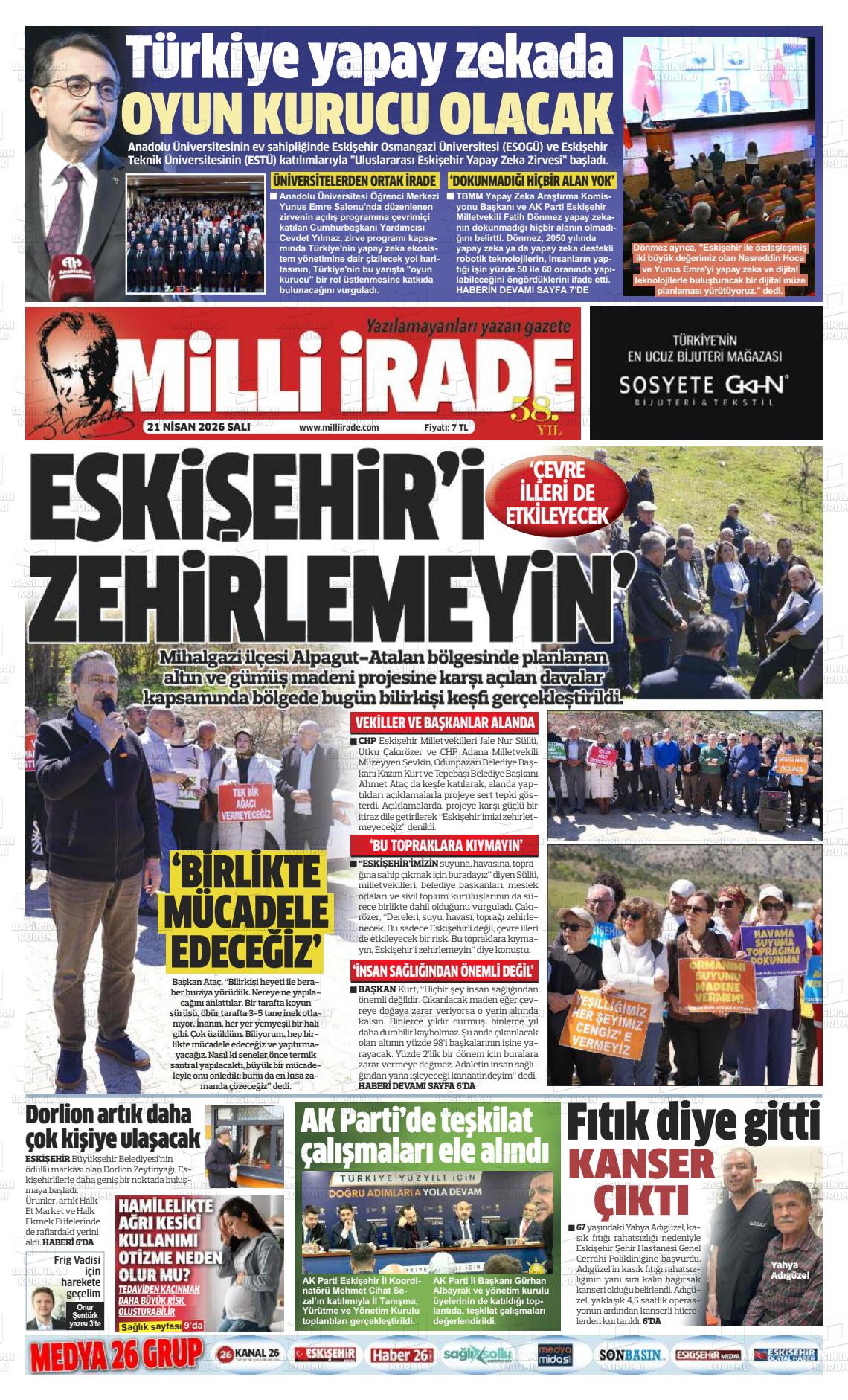 Konya Milliirade 21.04.2026