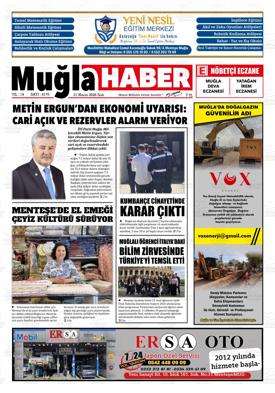 Mugla Haber 21.04.2026