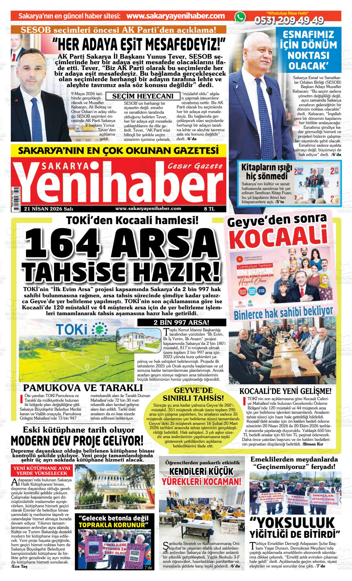 Sakarya Yenihaber 21.04.2026