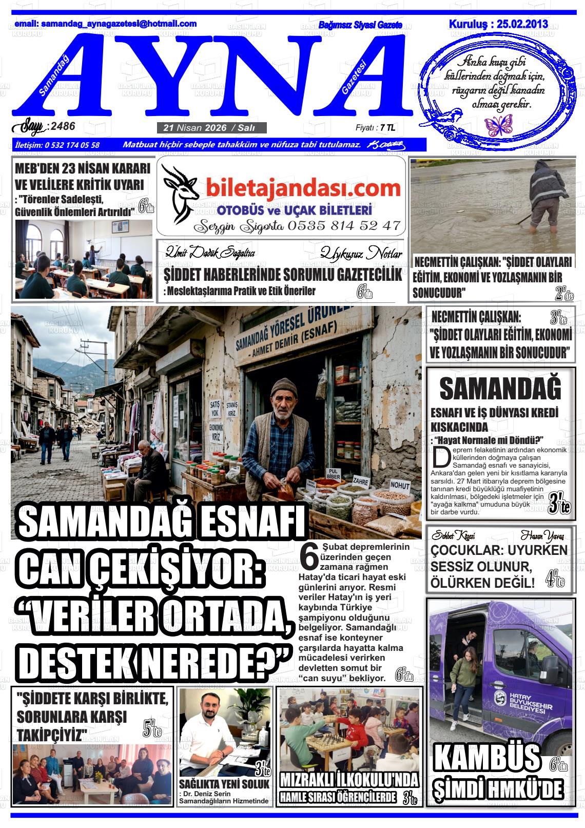 Hatay Samandagayna 21.04.2026