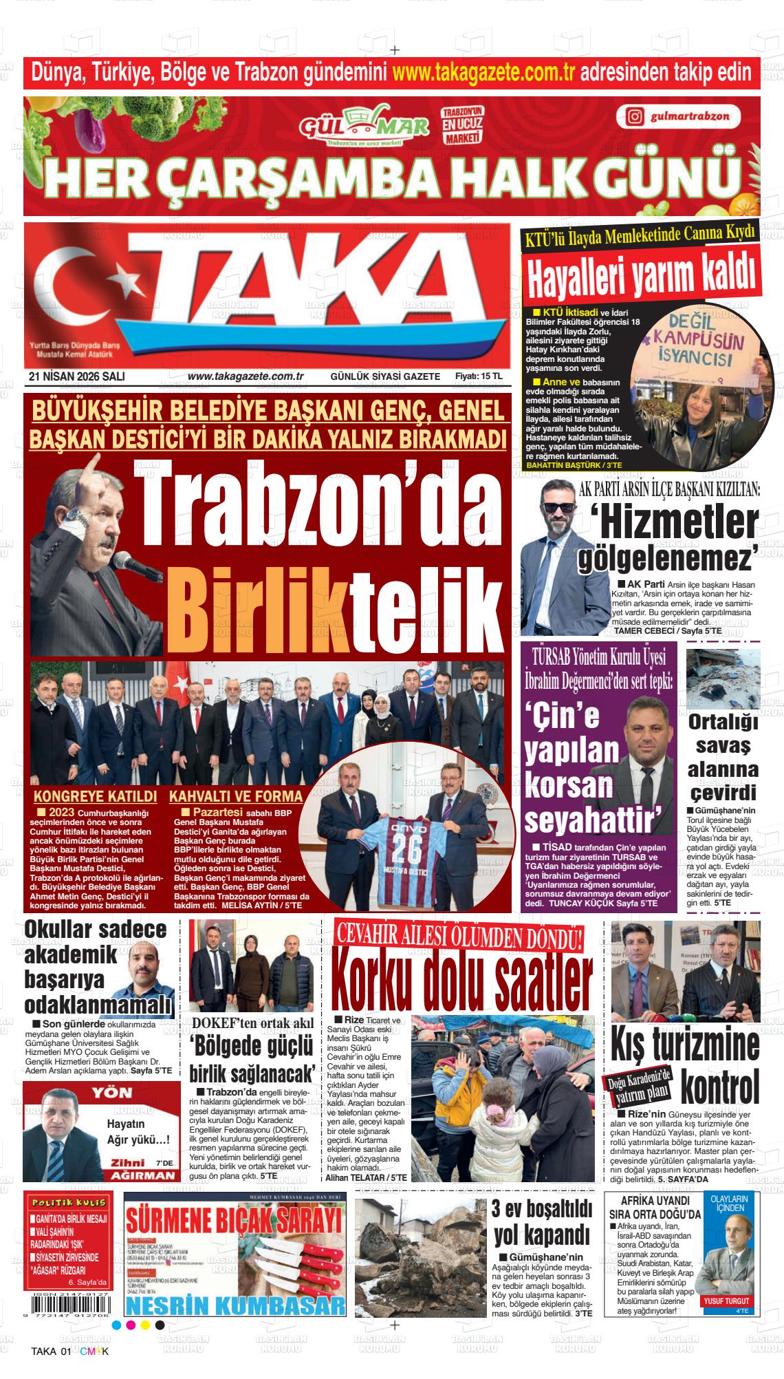 Trabzon Taka 21.04.2026