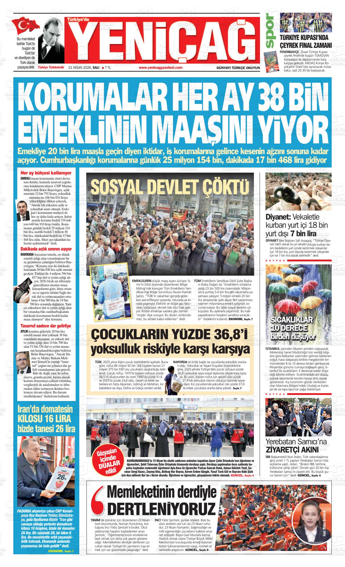 Istanbul Turkiyedeyenicag 21.04.2026