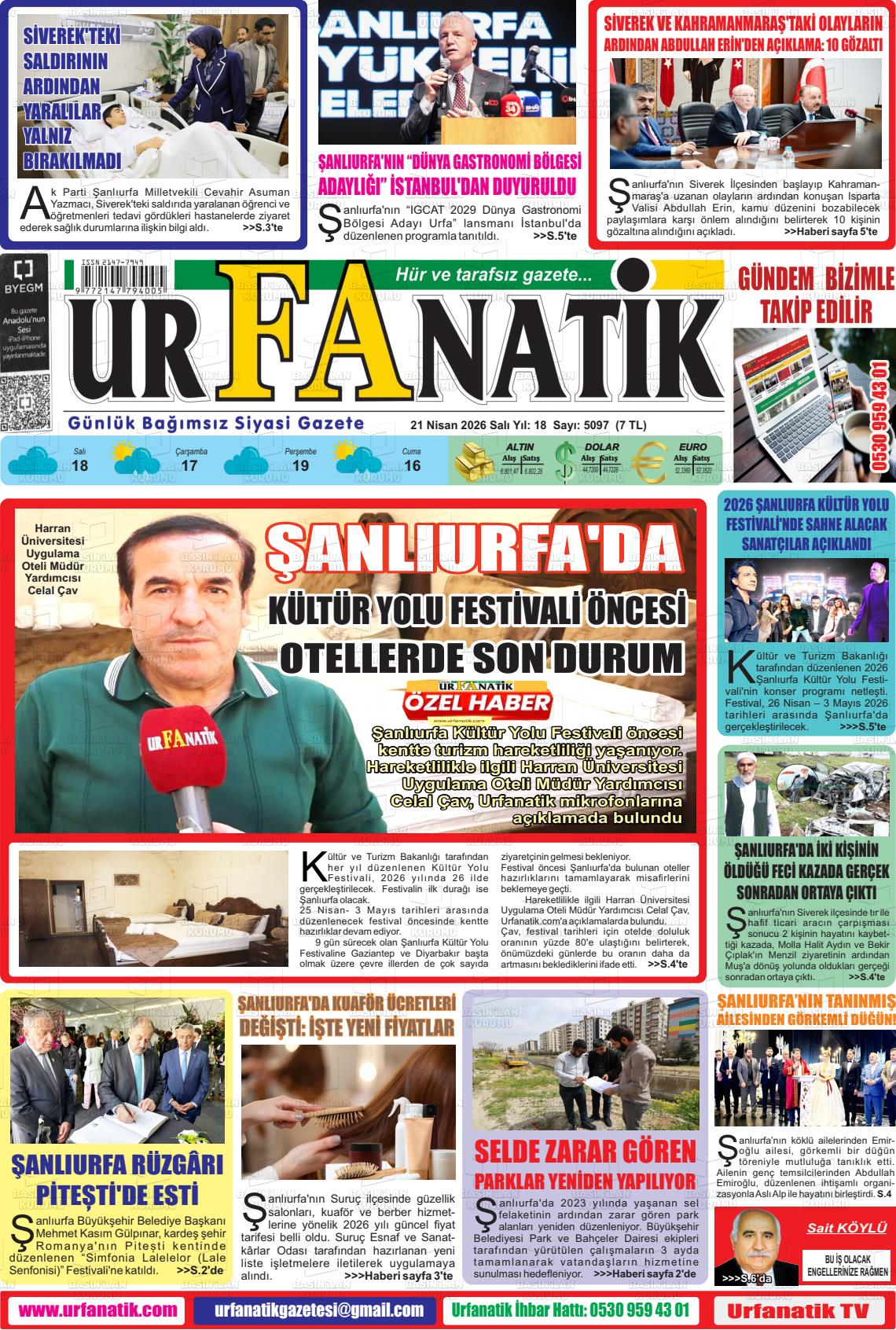 Sanliurfa Urfanatik 21.04.2026