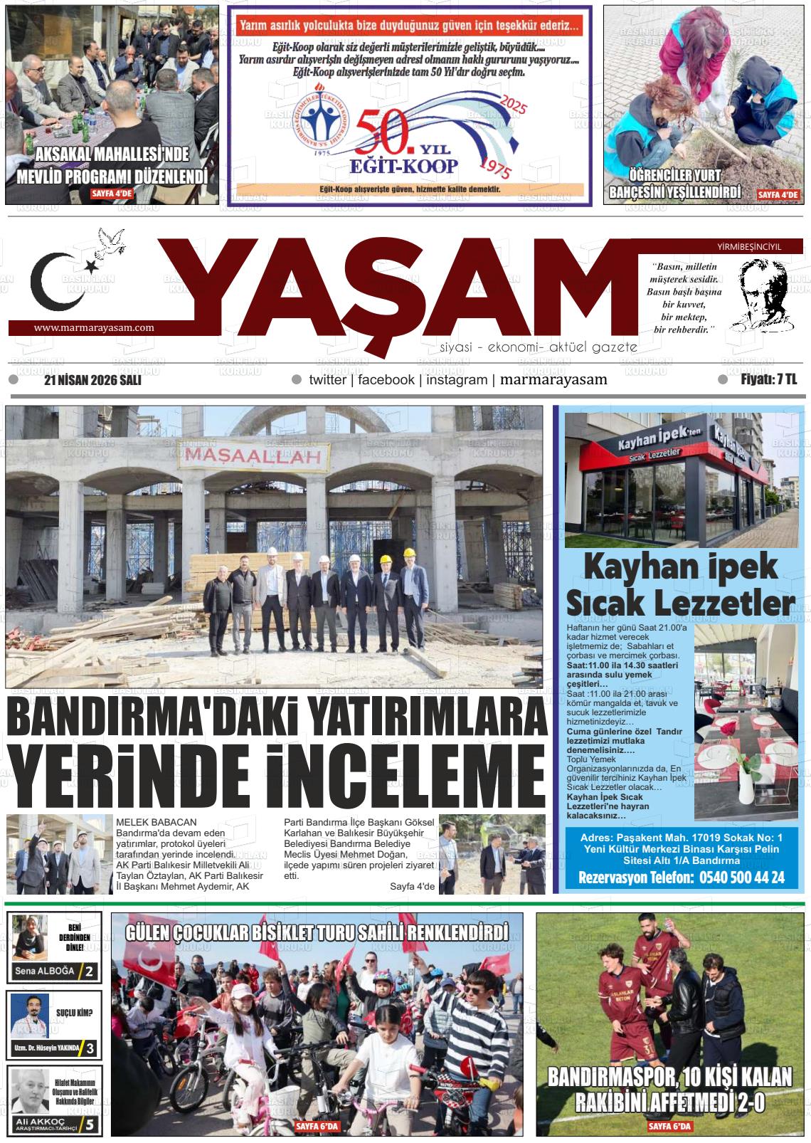 Canakkale Yasam 21.04.2026