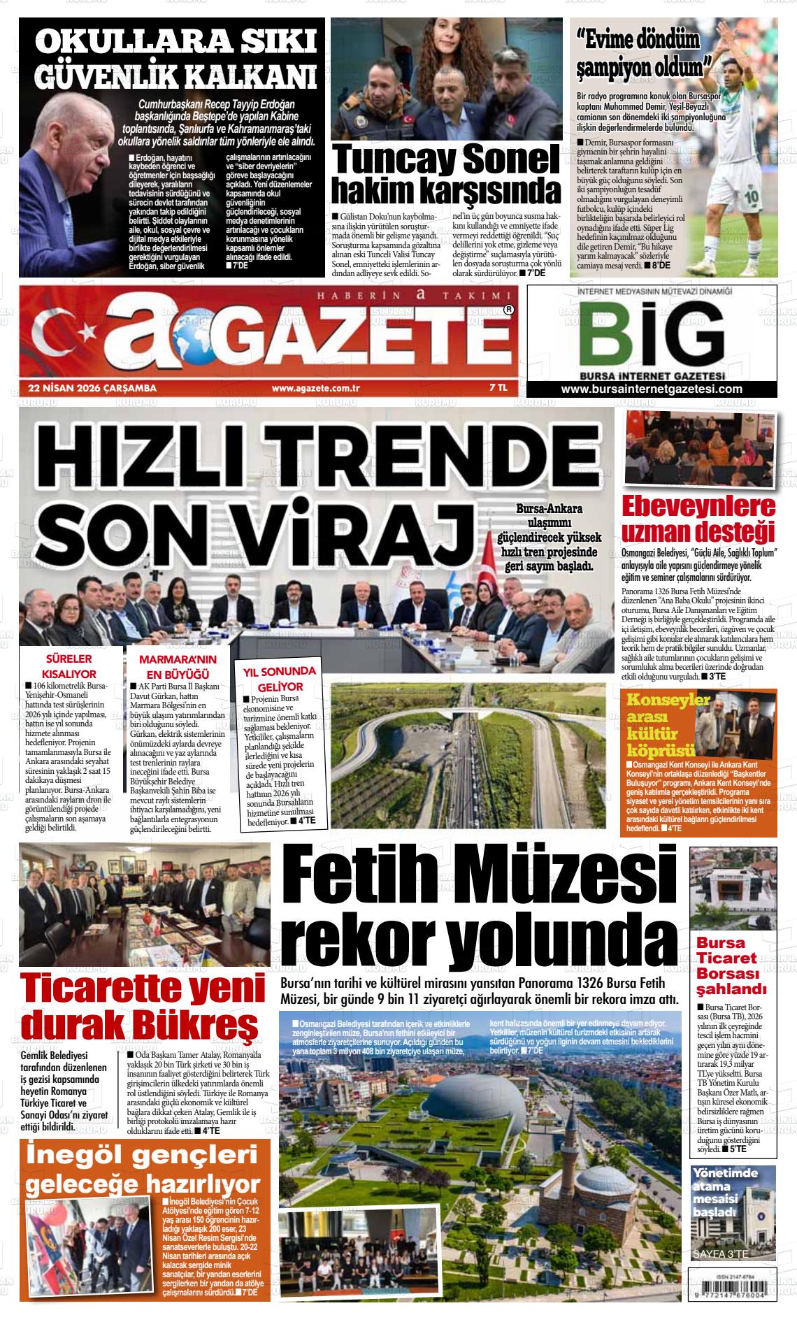 Bursa Agazete 22.04.2026