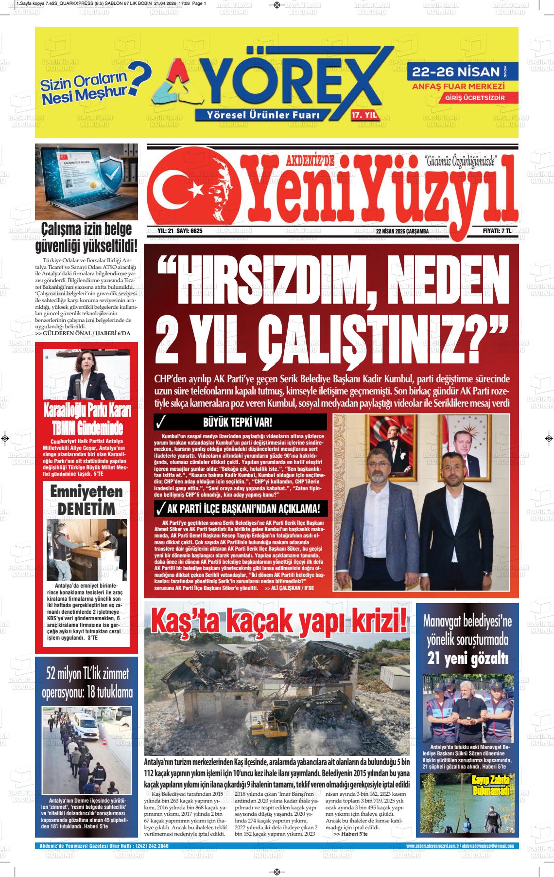 Antalya Akdenizdeyeniyuzyil 22.04.2026