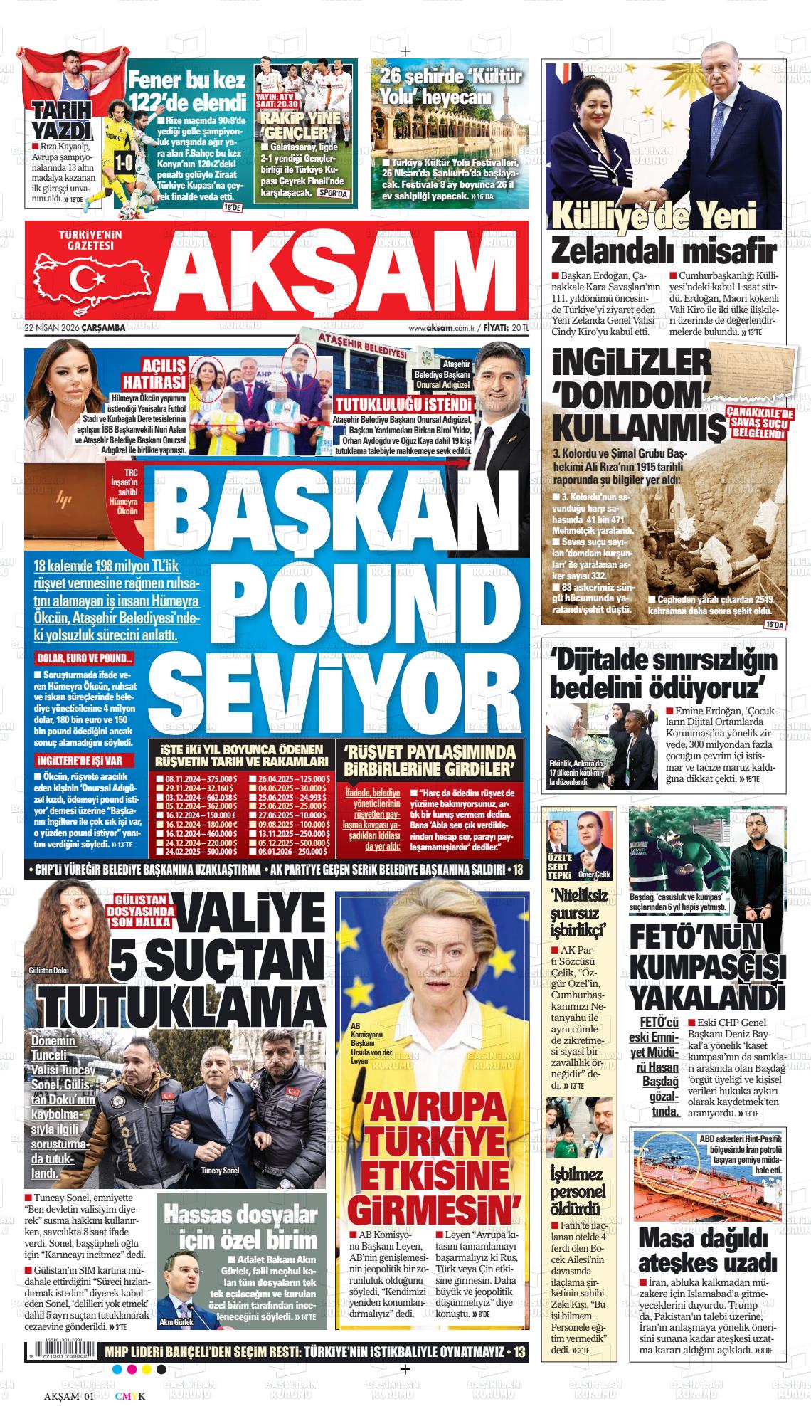Akşam Gazetesi 22.04.2026