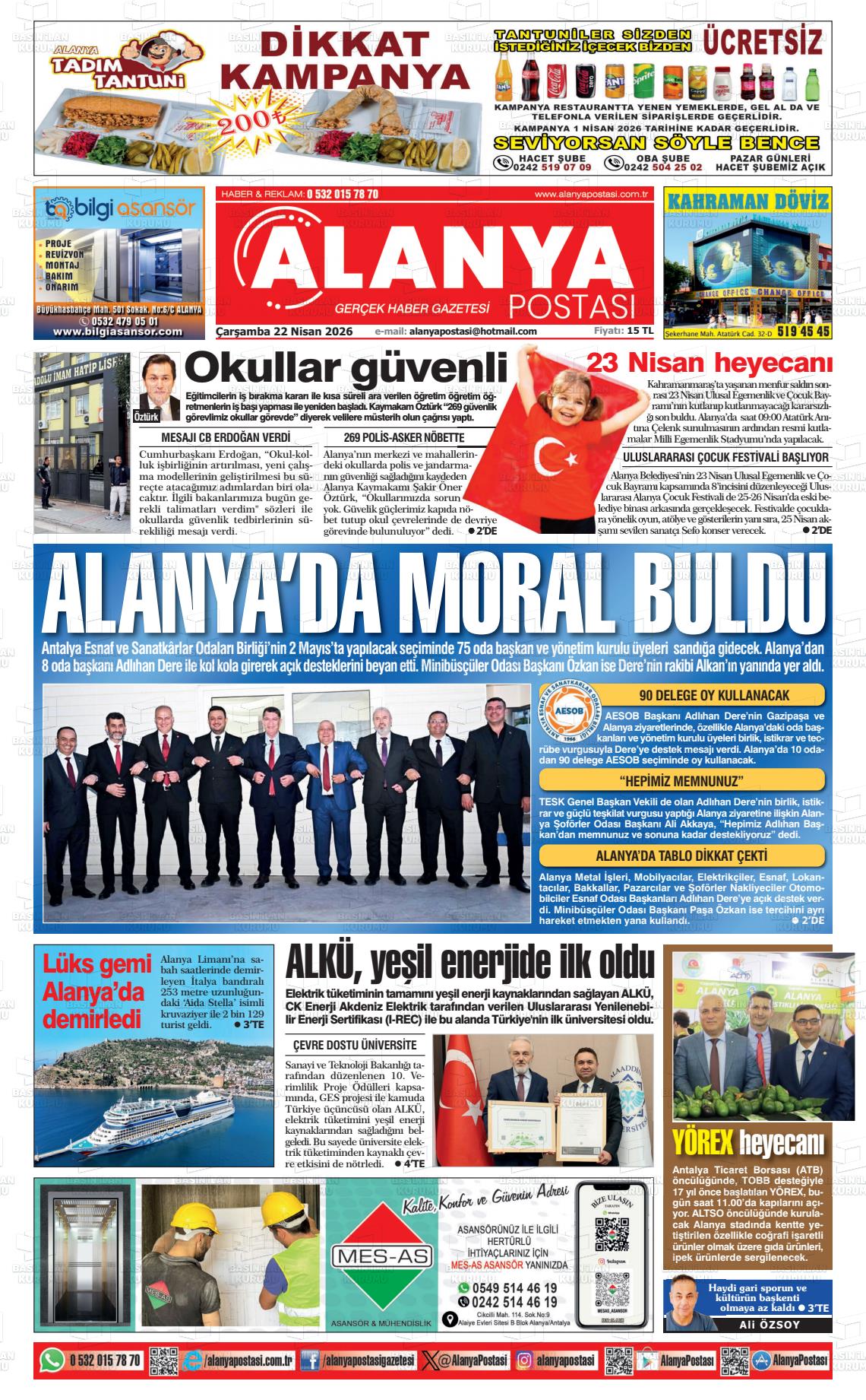 Antalya Alanyapostasi 22.04.2026