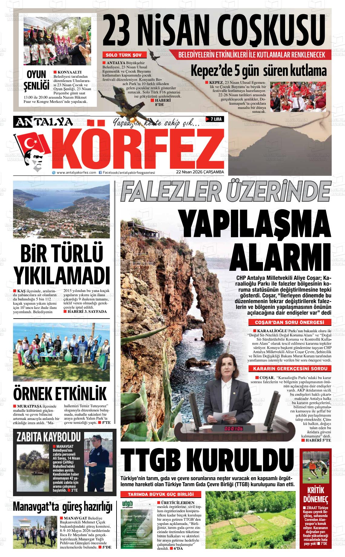 Antalya Korfez 22.04.2026