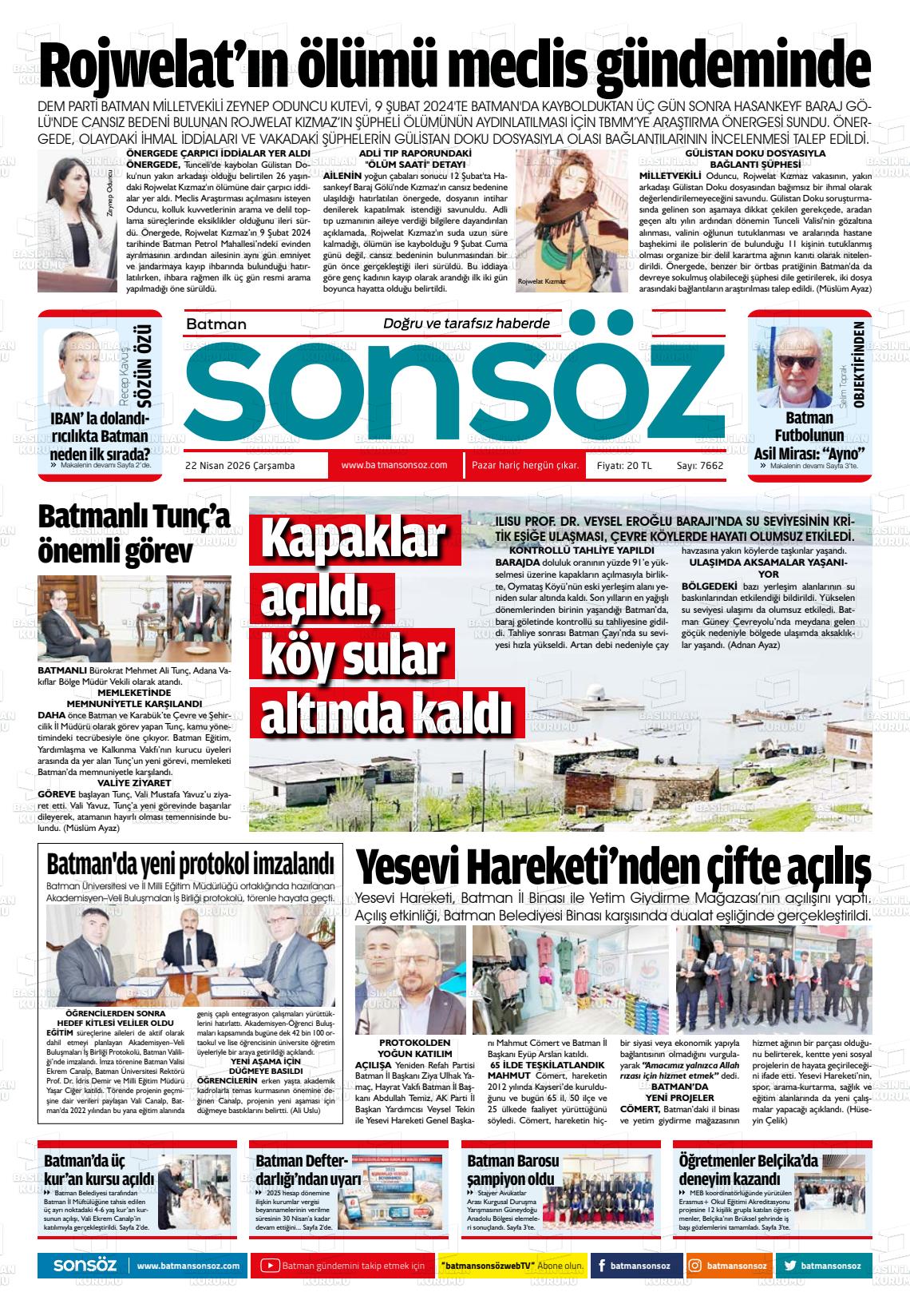 Batman Sonsoz 22.04.2026