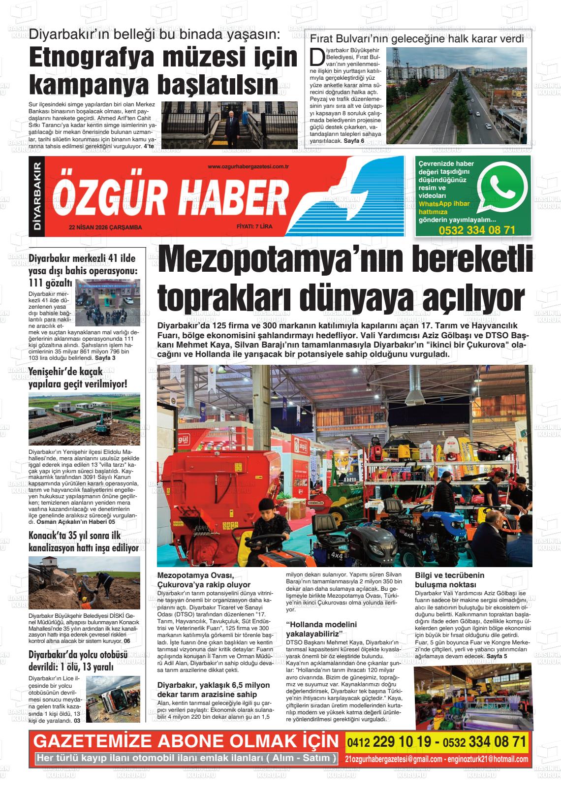 Diyarbakir Ozgurhaber 22.04.2026