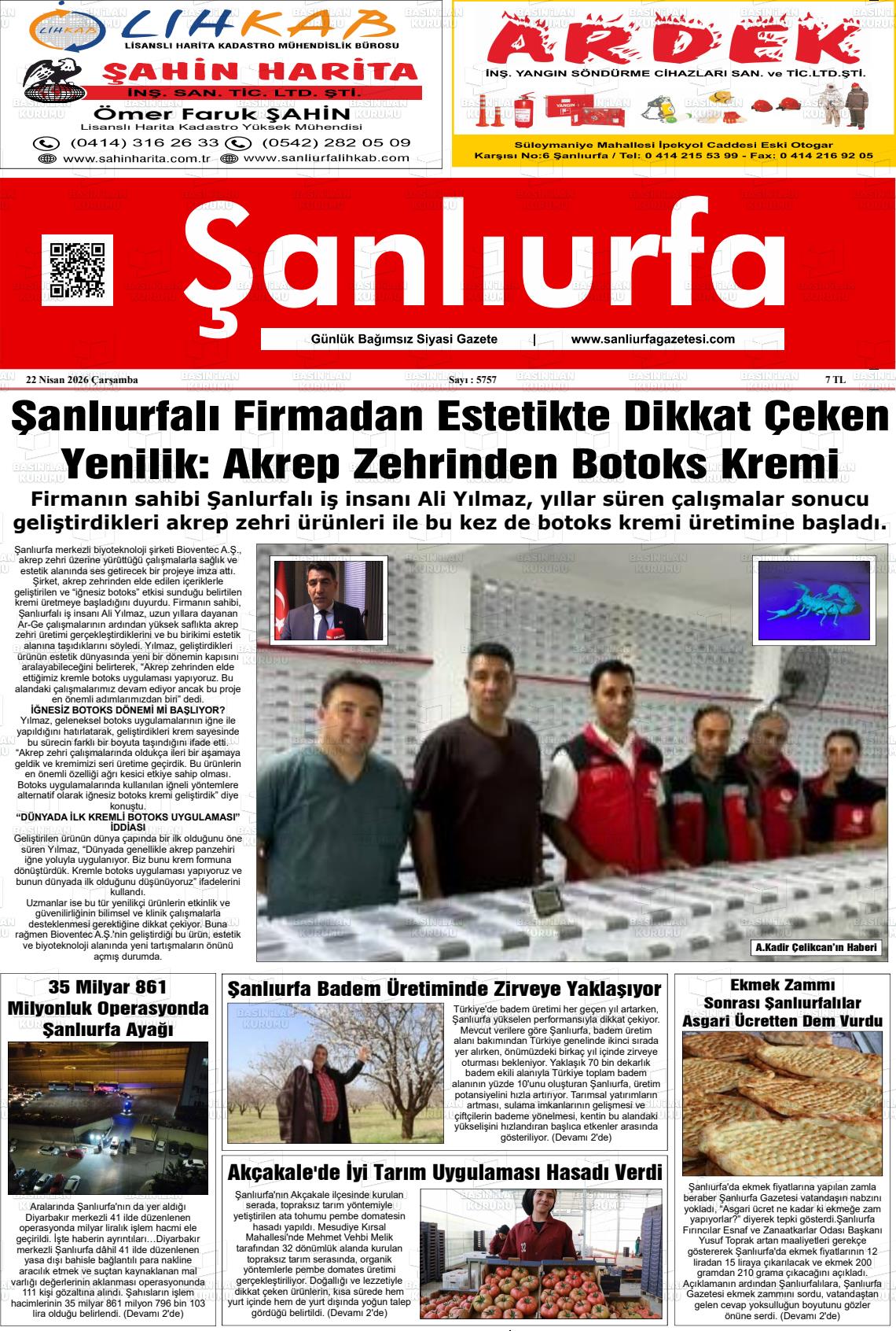 Sanliurfa Dunyadaveturkiyede 22.04.2026