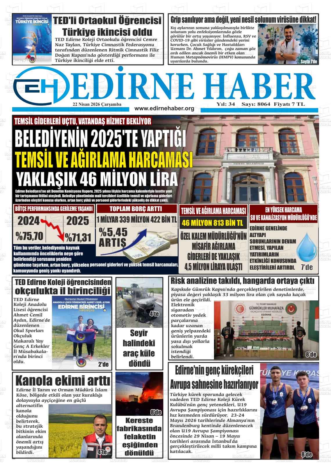 Edirne Haber 22.04.2026