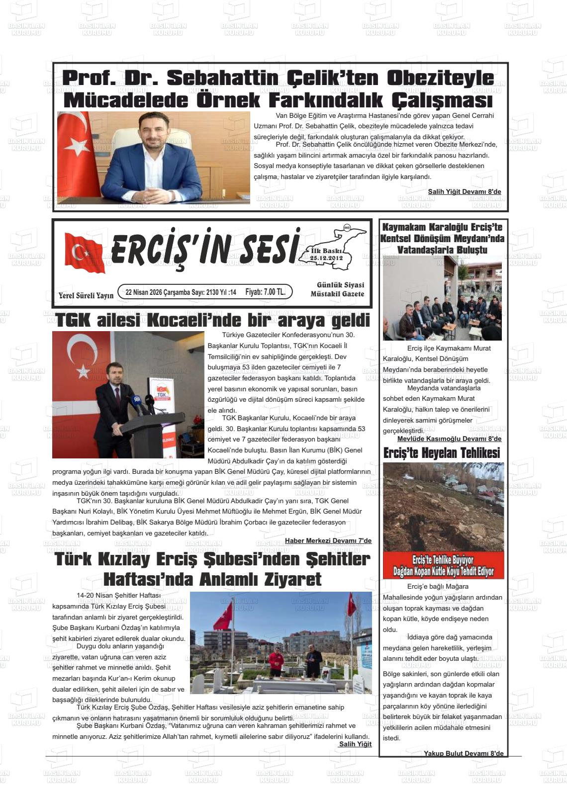 Van Ercisinsesi 22.04.2026