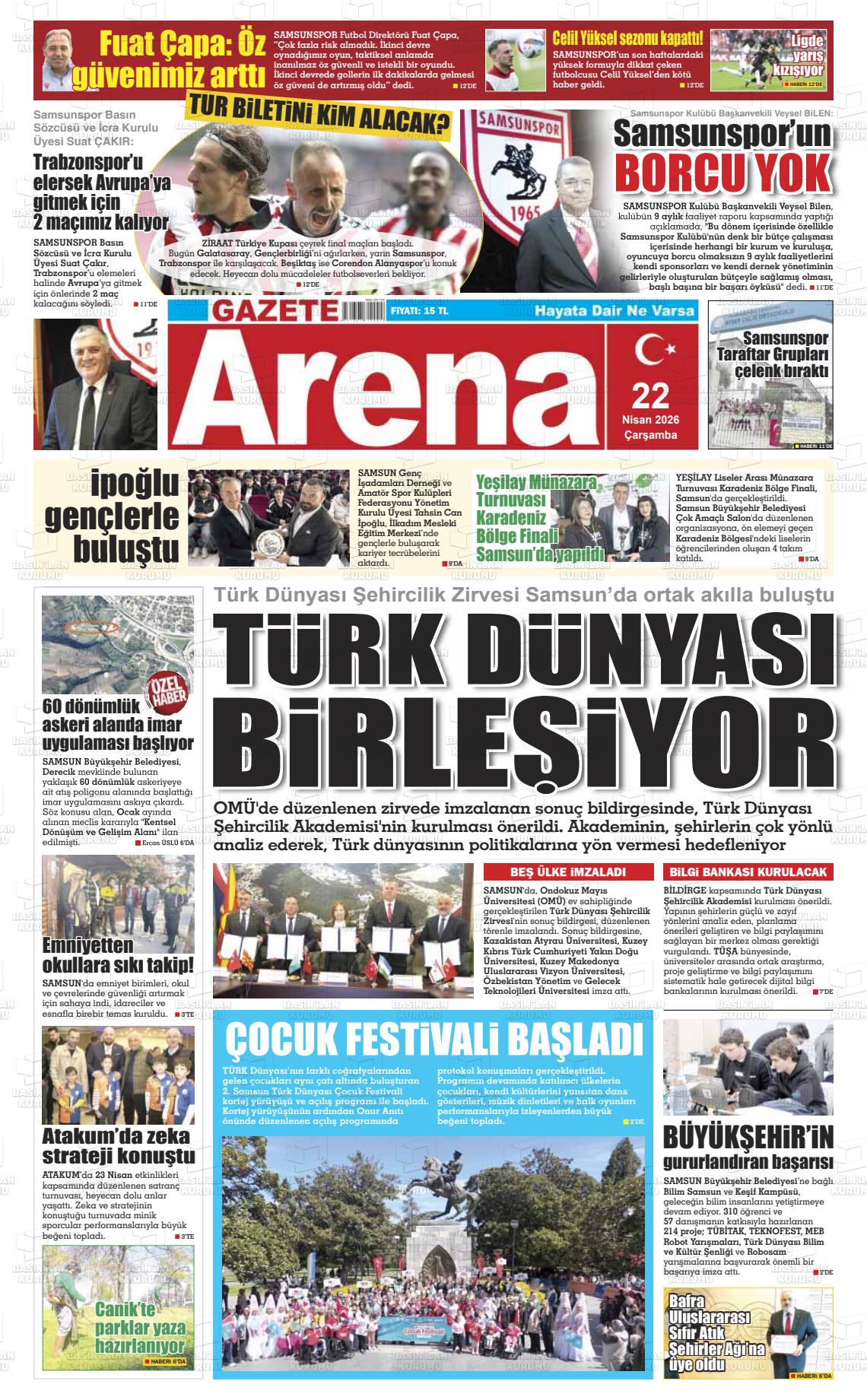 Samsun Gazetearena 22.04.2026