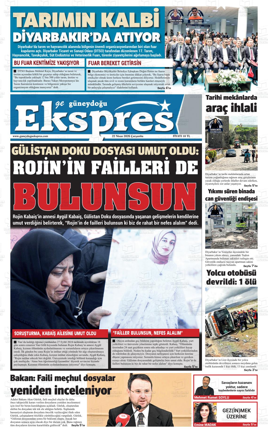 Diyarbakir Geguneydoguekspres 22.04.2026