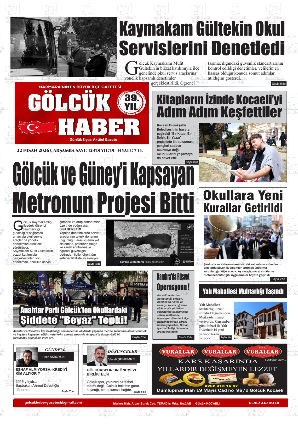 Kocaeli Golcukhaber 22.04.2026