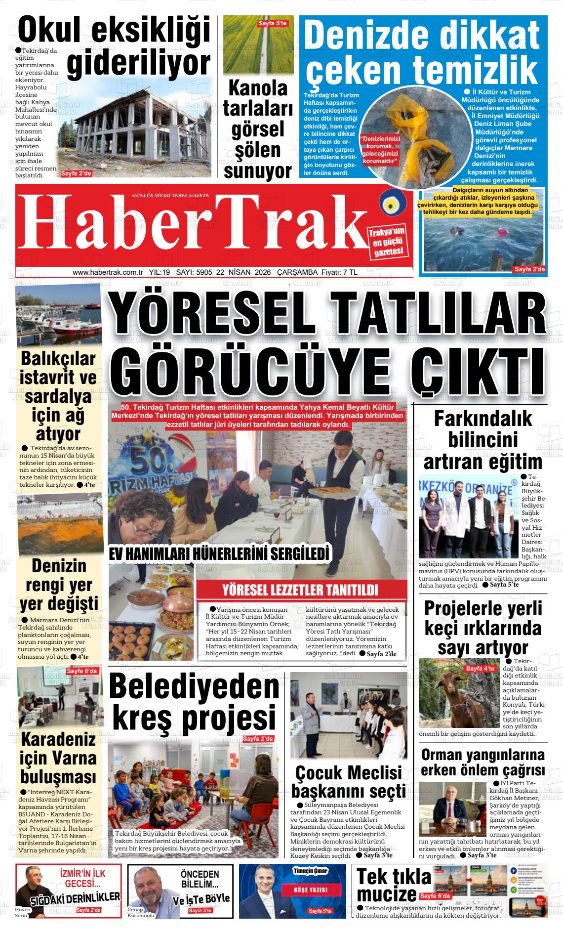 Tekirdag Habertrak 22.04.2026