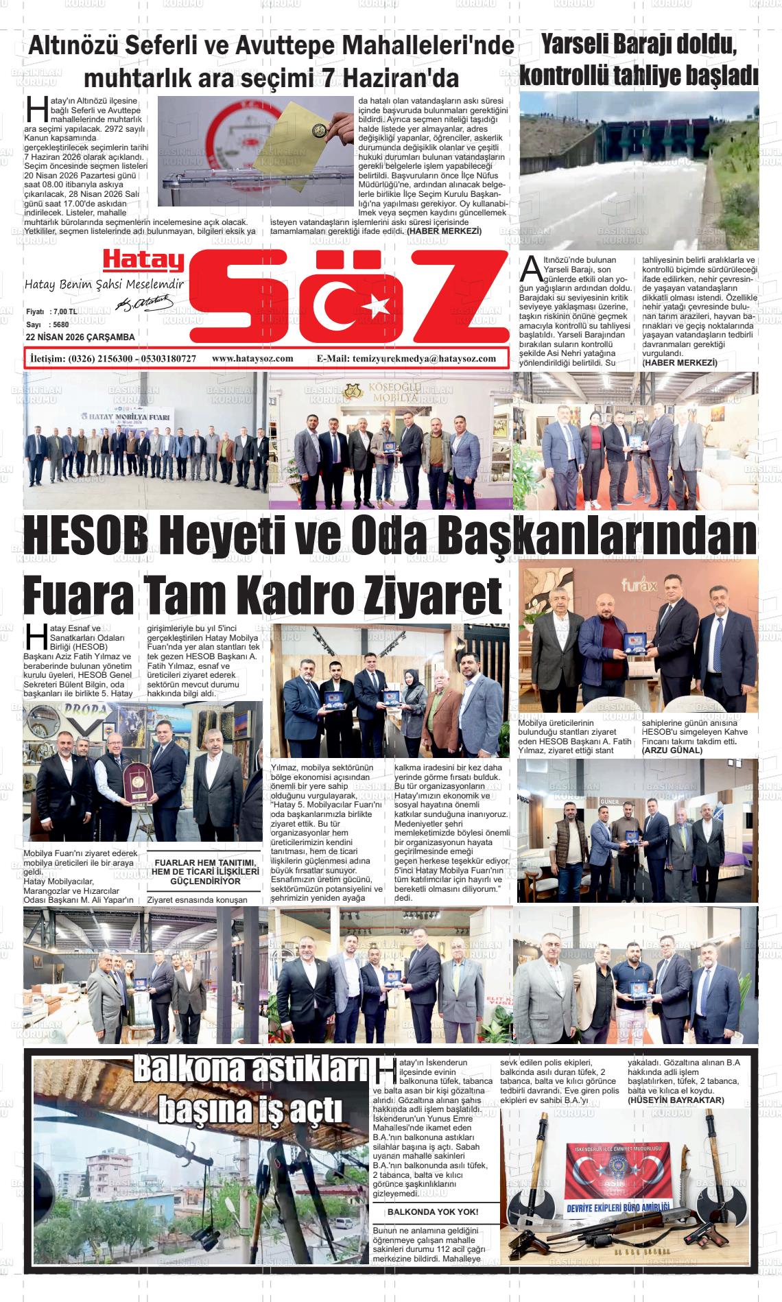 Hatay Soz 22.04.2026