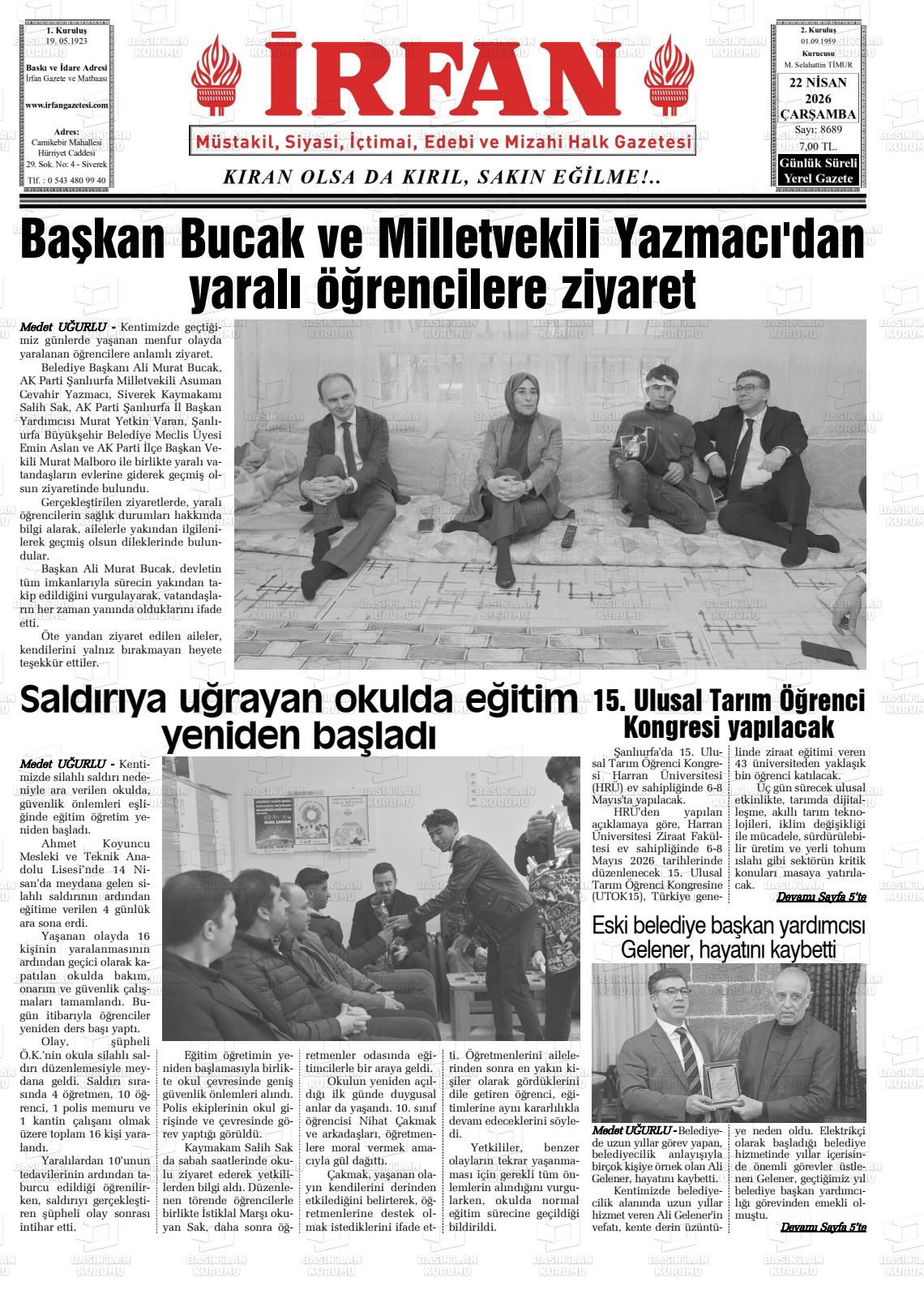 Sanliurfa Irfan 22.04.2026