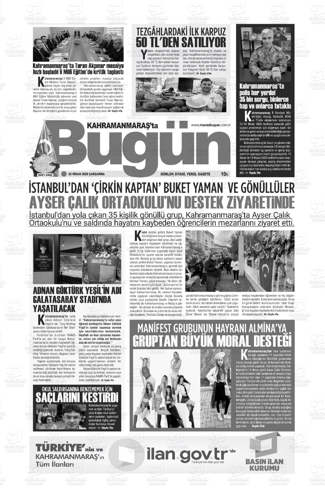 Kahramanmaras Tabugun 22.04.2026