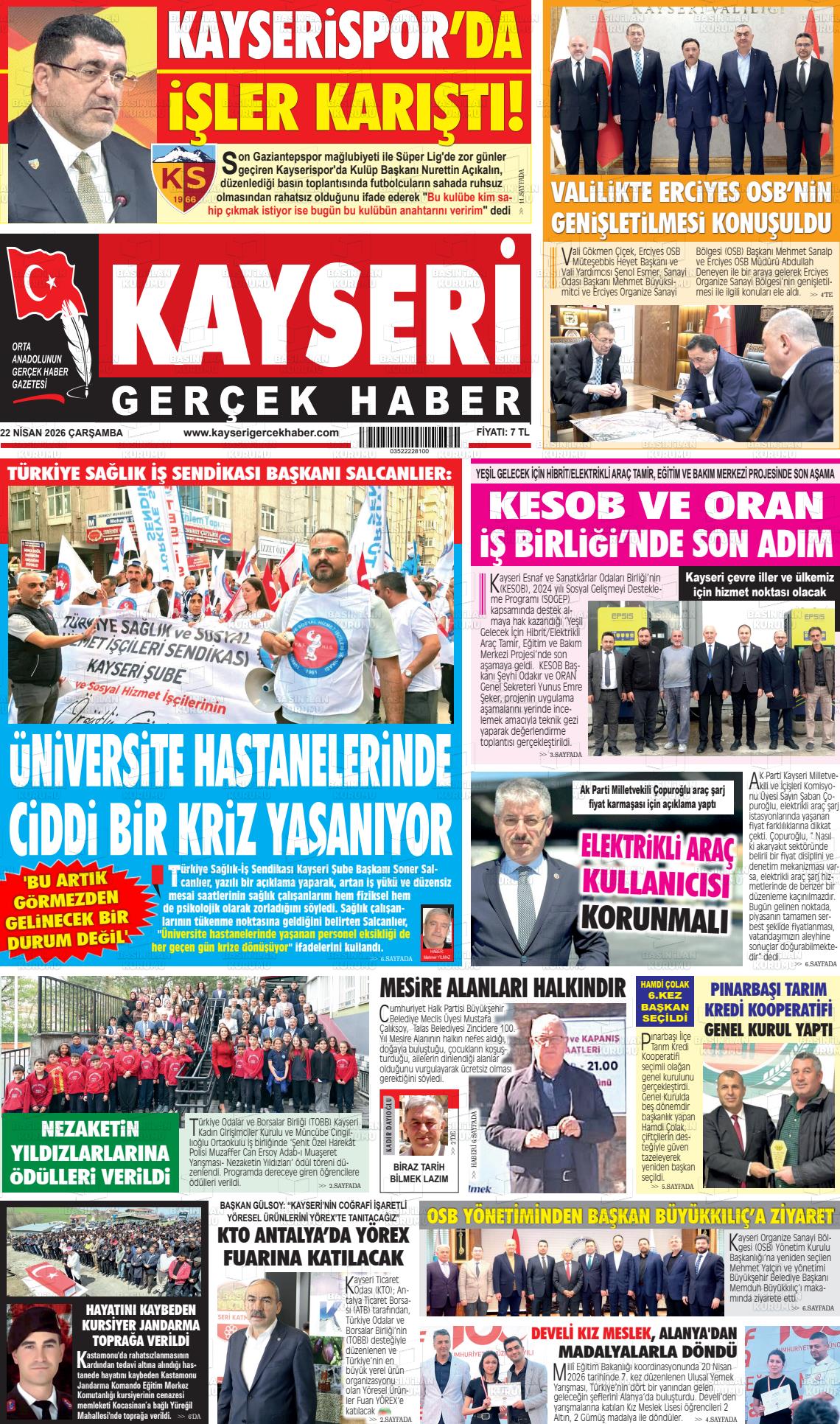 Kayseri Starhaber 22.04.2026