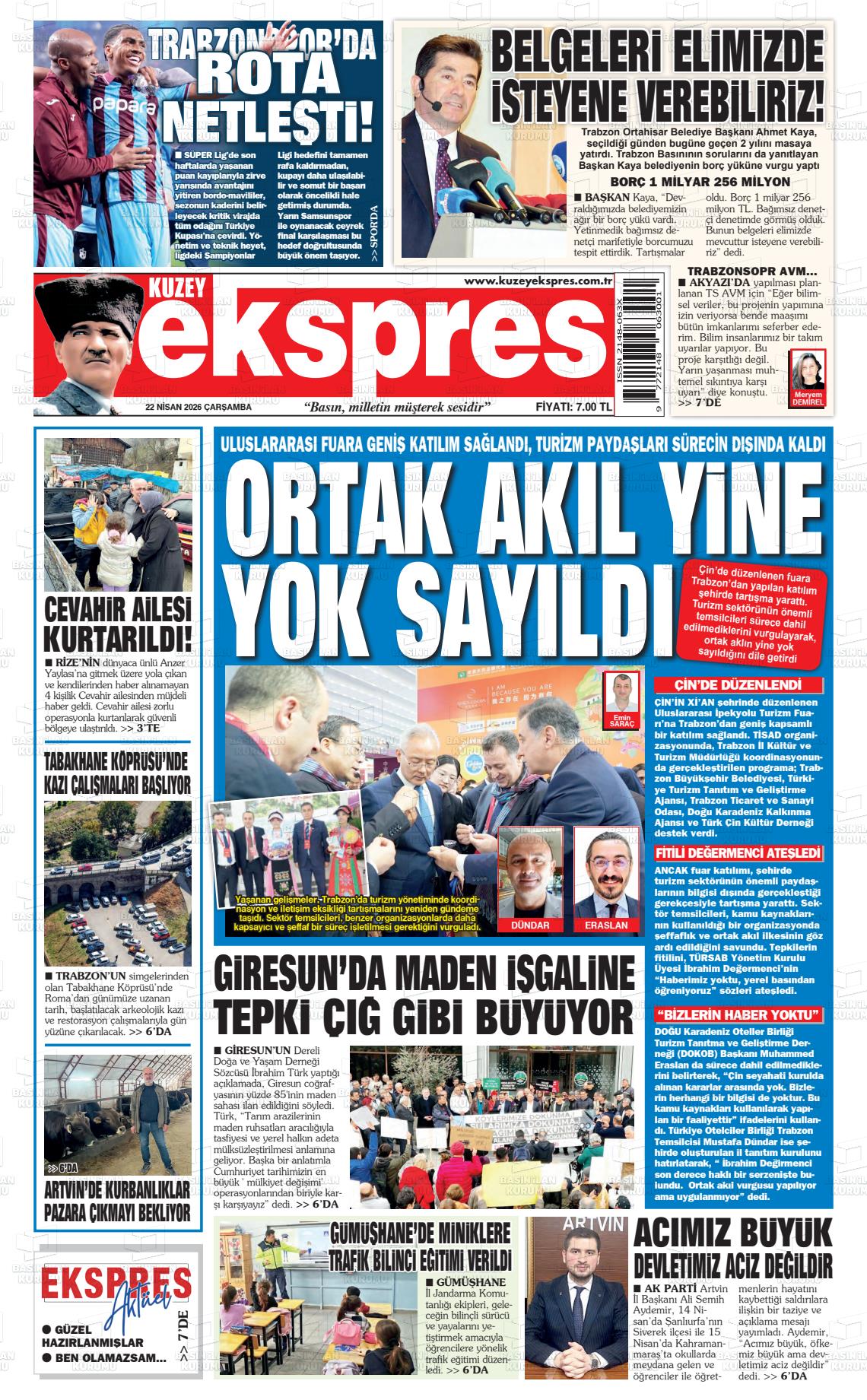 Trabzon Kuzeyekspres 22.04.2026