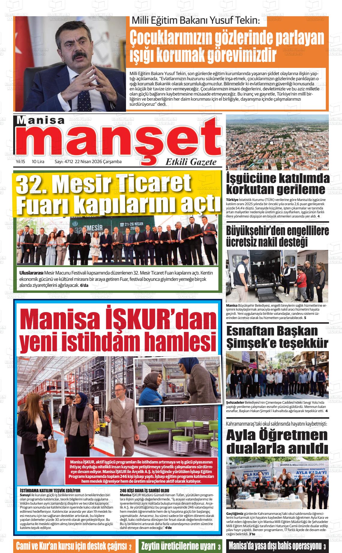 Manisa Manset 22.04.2026