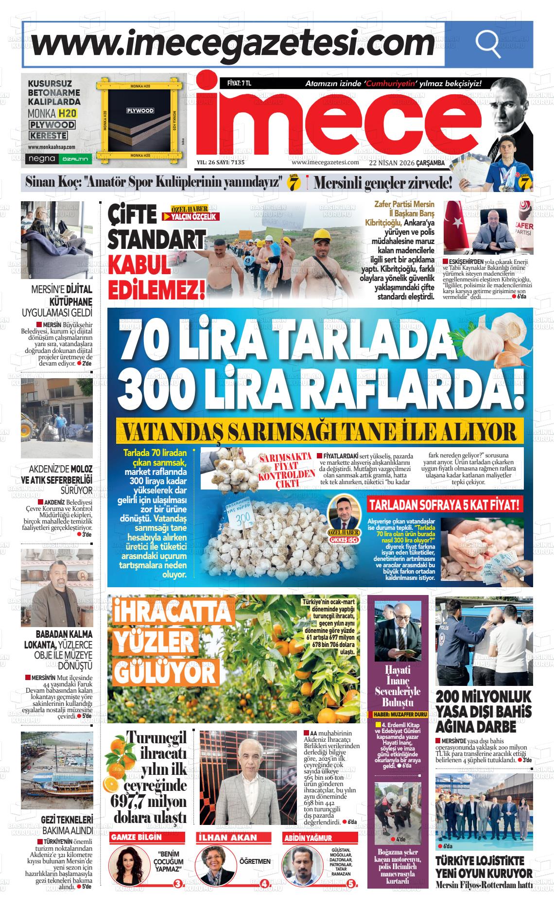Mersin Imece 22.04.2026